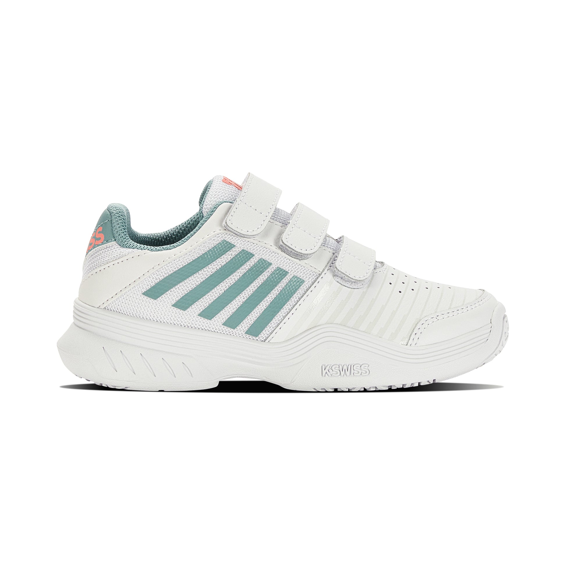 K-Swiss Court Express Strap Omni Obuv na všechny povrchy Děti-bílá,tyrkysová
