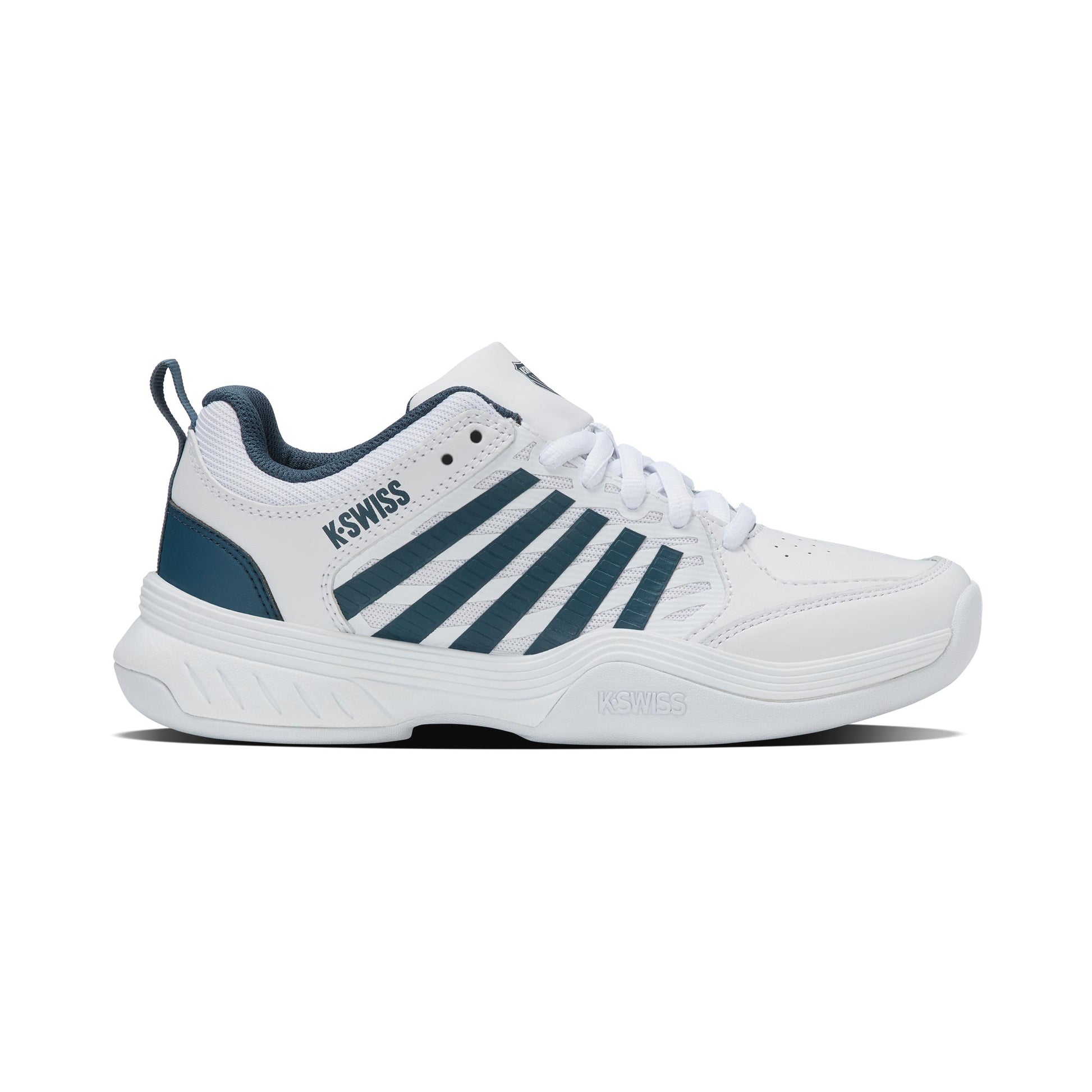 K-Swiss Court Express 2 Obuv Na Koberce Děti-Bílá,Petrolejová