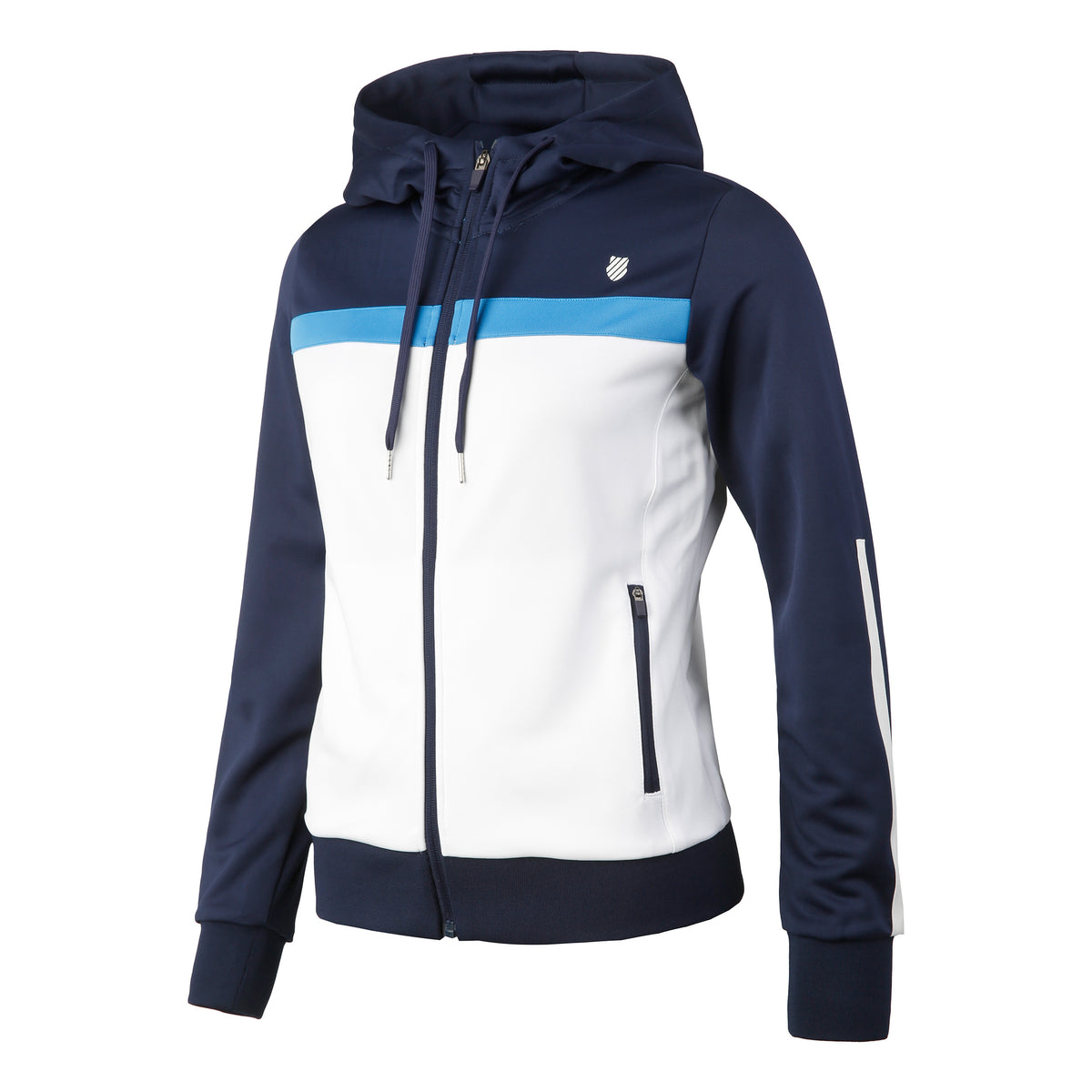 K-Swiss Core Team Tracksuit Tréninková bunda Dámy - tmavě modrá, bílá