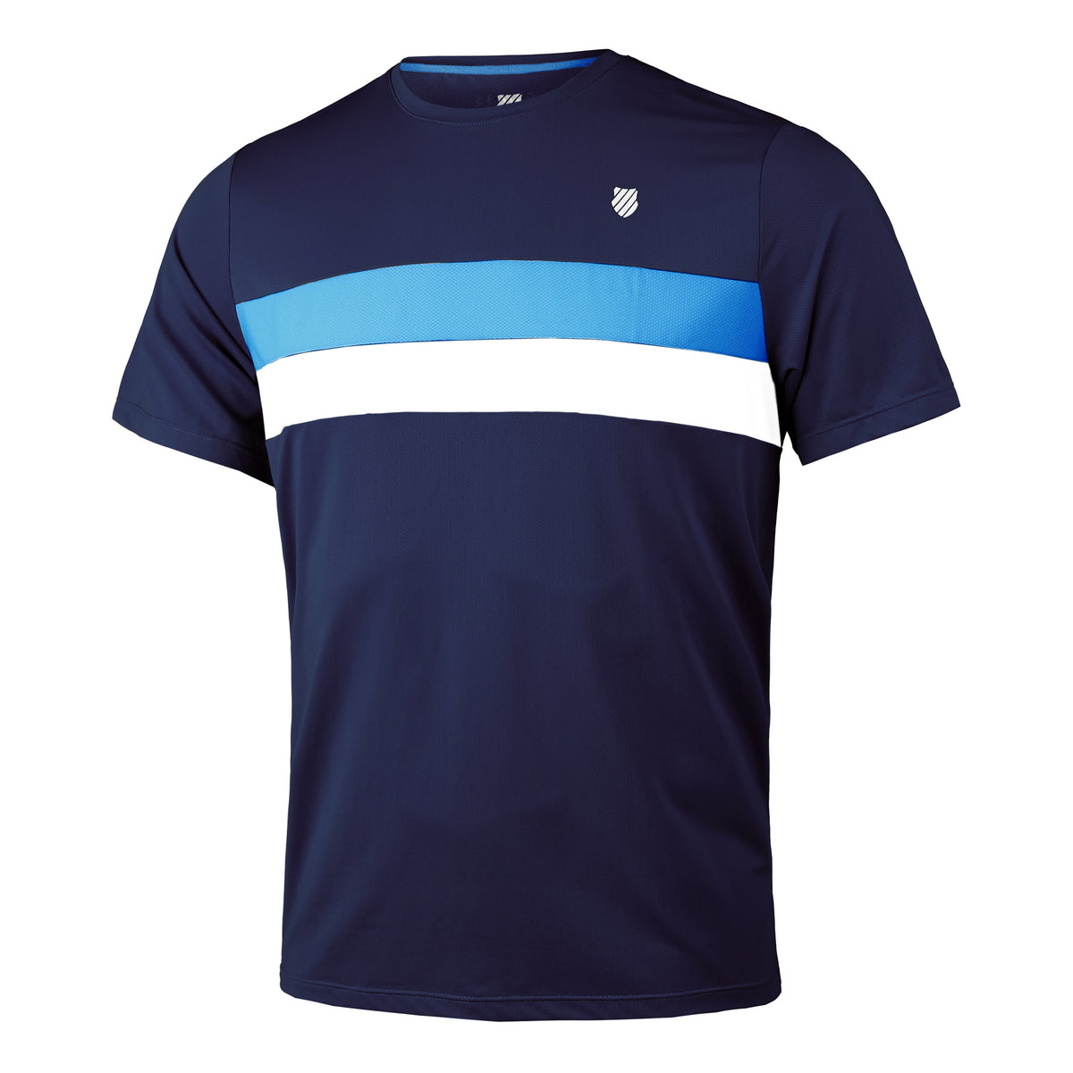 K-Swiss Core Team Stripe Crew Tričko Muži - tmavě modrá, vícebarevné