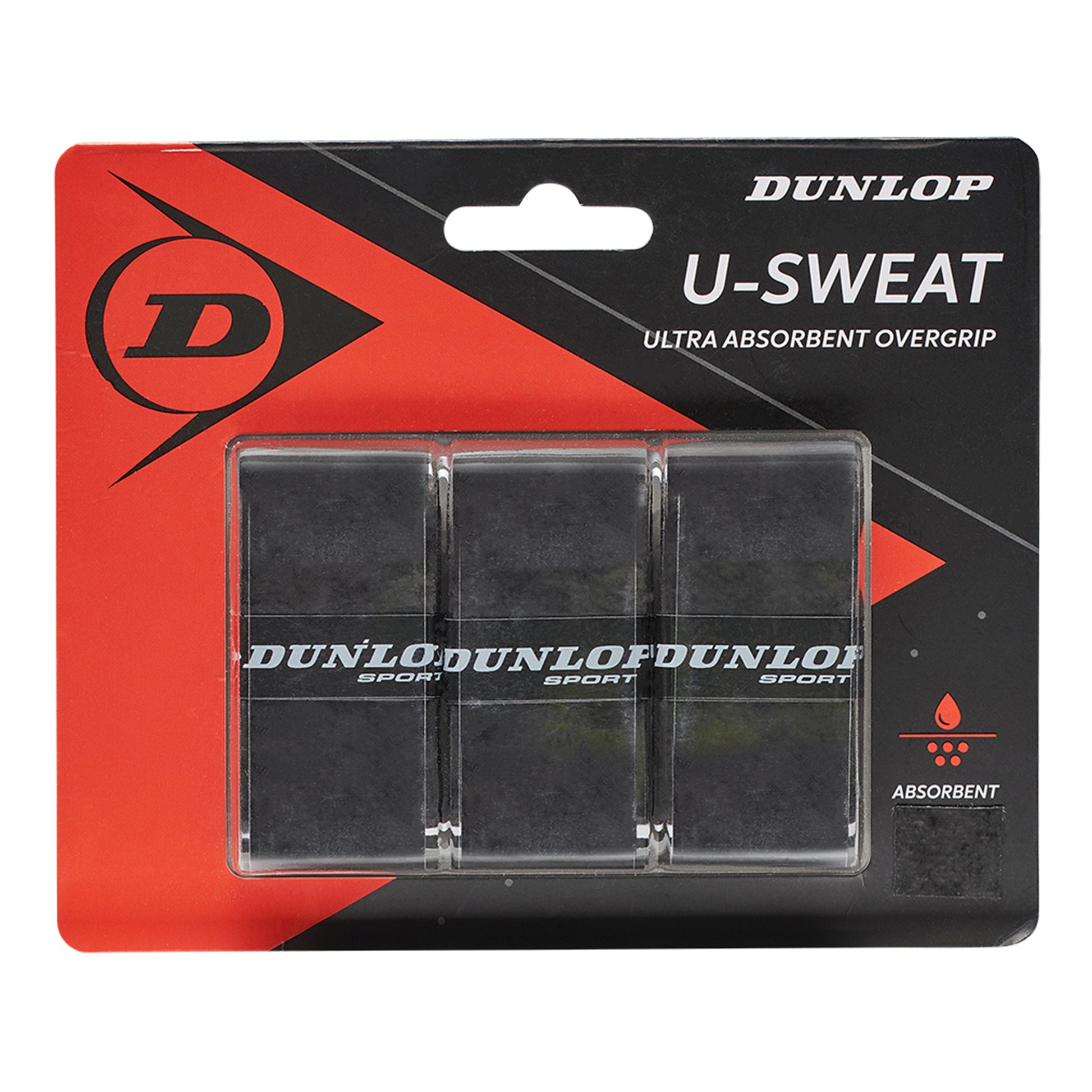 Dunlop U-Sweat 3ks V Baleni-Černá,Červená