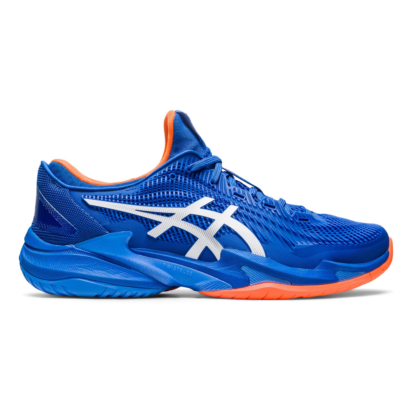 ASICS Court FF 3  Novak Obuv na všechny povrchy Muži - modrá, oranžová