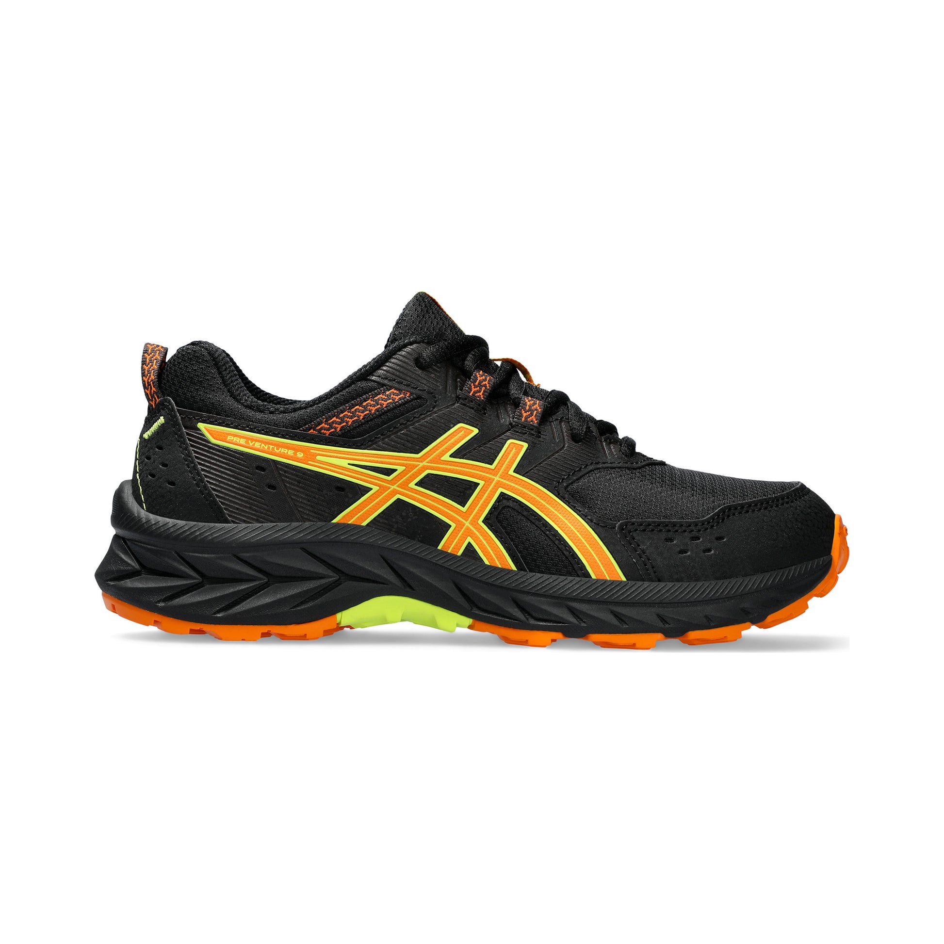 ASICS Pre-Venture 9 GS Obuv pro měkčí povrch,žádný asfalt Děti - černá, oranžová