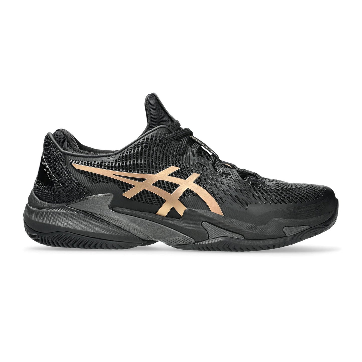 ASICS Court FF 3 Novak  Night Energy Obuv na antuku Muži - černá, zlatá