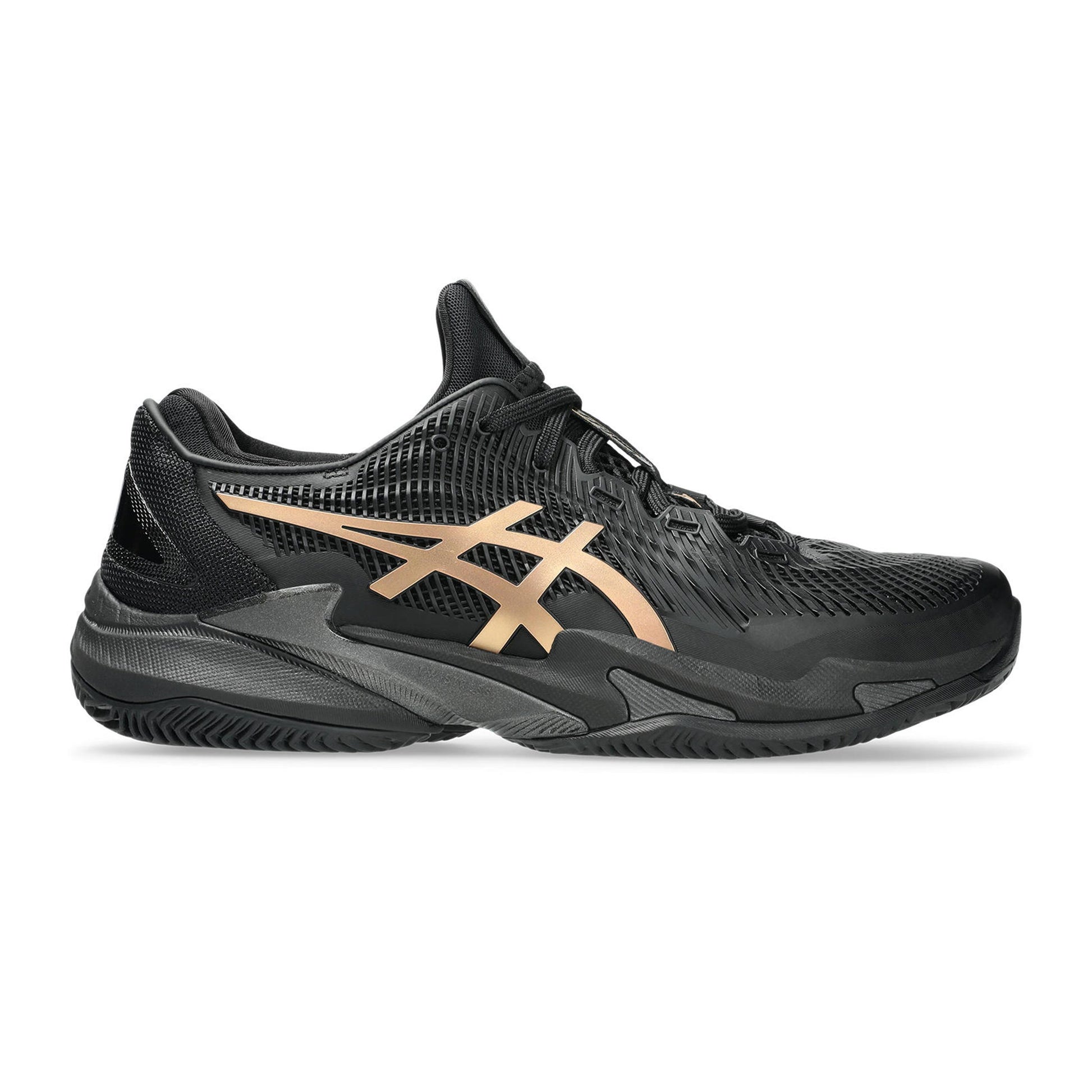 ASICS Court FF 3 Novak  Night Energy Obuv na antuku Muži - černá, zlatá