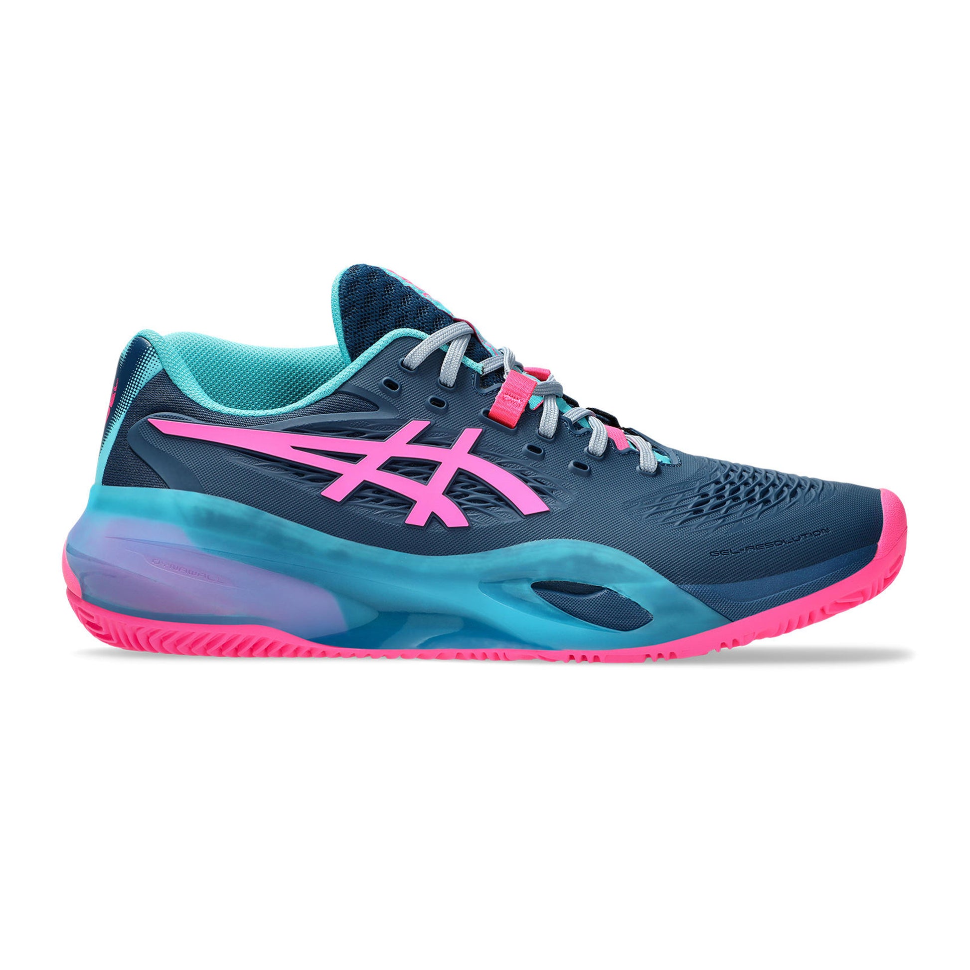 ASICS Gel-Resolution X Obuv na padel Muži - petrolejová, růžová