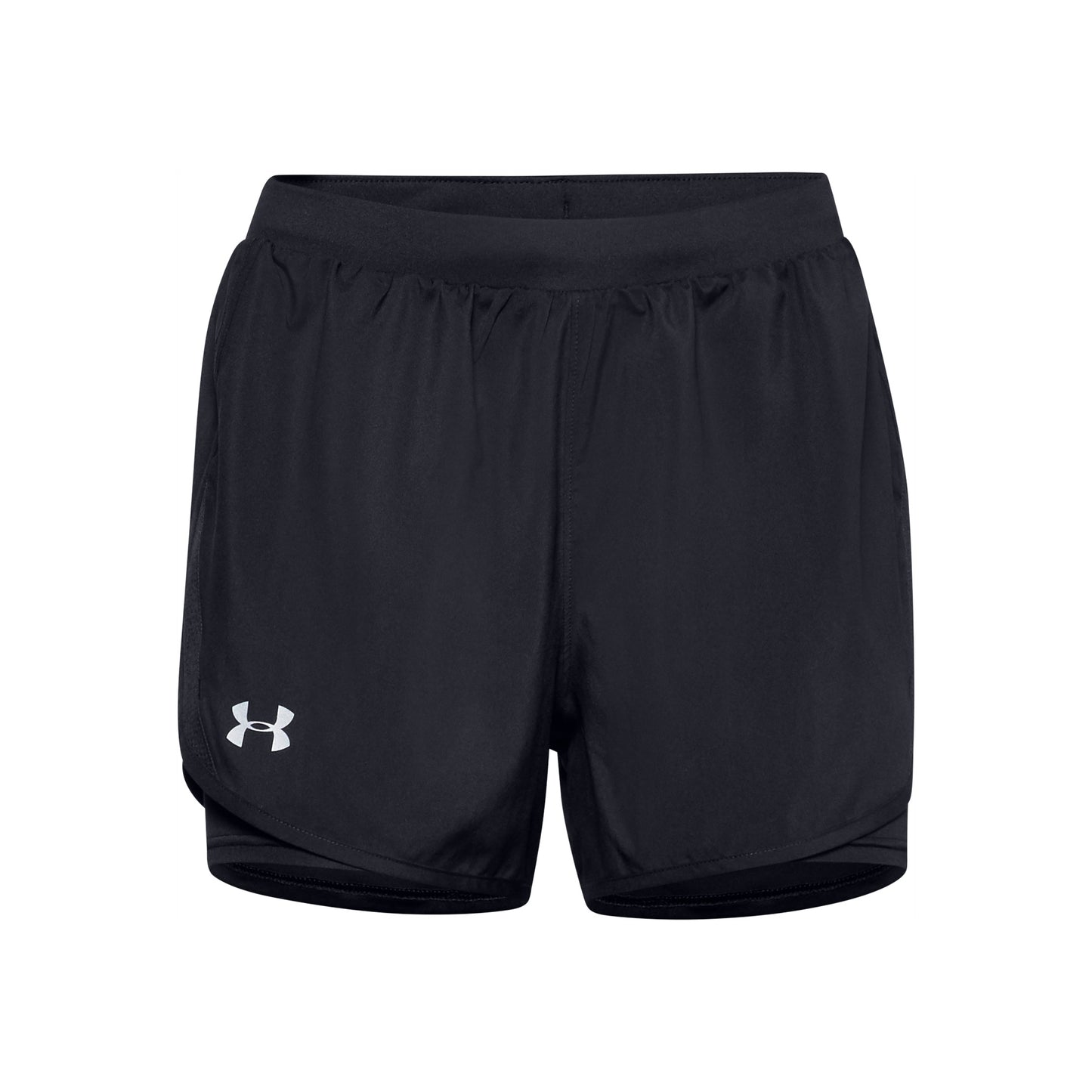 Under Armour Fly By 2.0 2in1 Šortky Dámy-Černá,Stříbrná