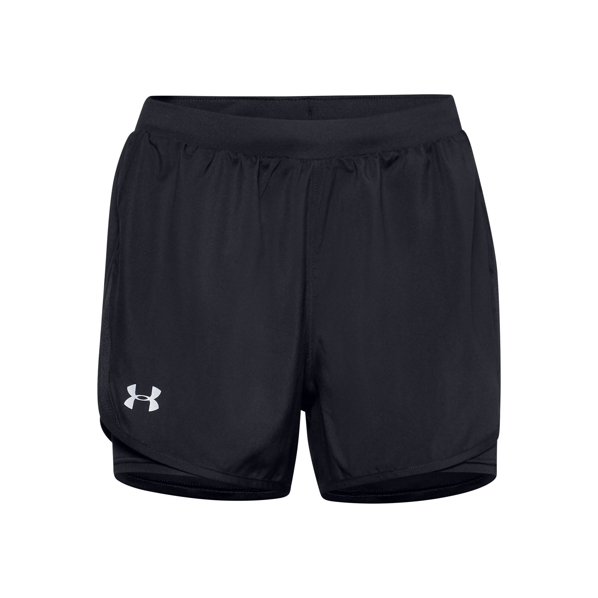 Under Armour Fly By 2.0 2in1 Šortky Dámy-Černá,Stříbrná