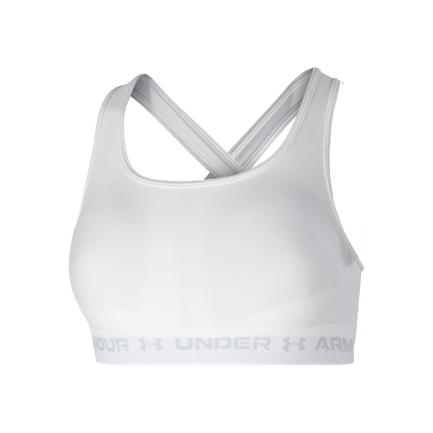 Under Armour Crossback Mid Sportovní Podprsenka Dámy-Bílá,Šedá