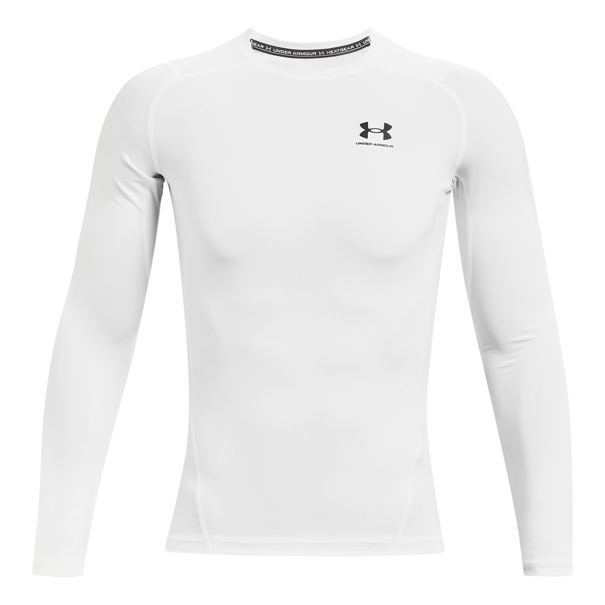 Under Armour Heatgear Comp S Dlouhým Rukávem Muži-Bílá,Černá