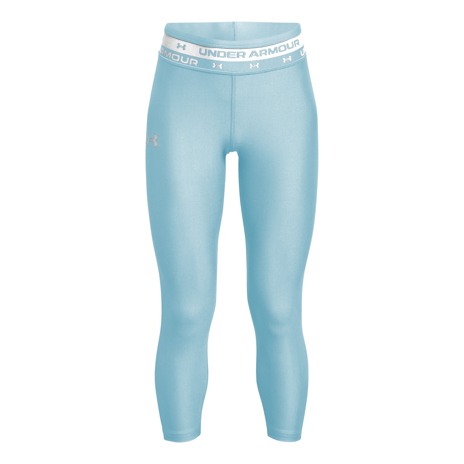 Under Armour Ankle Crop Těsné Dívky - světle modrá, bílá