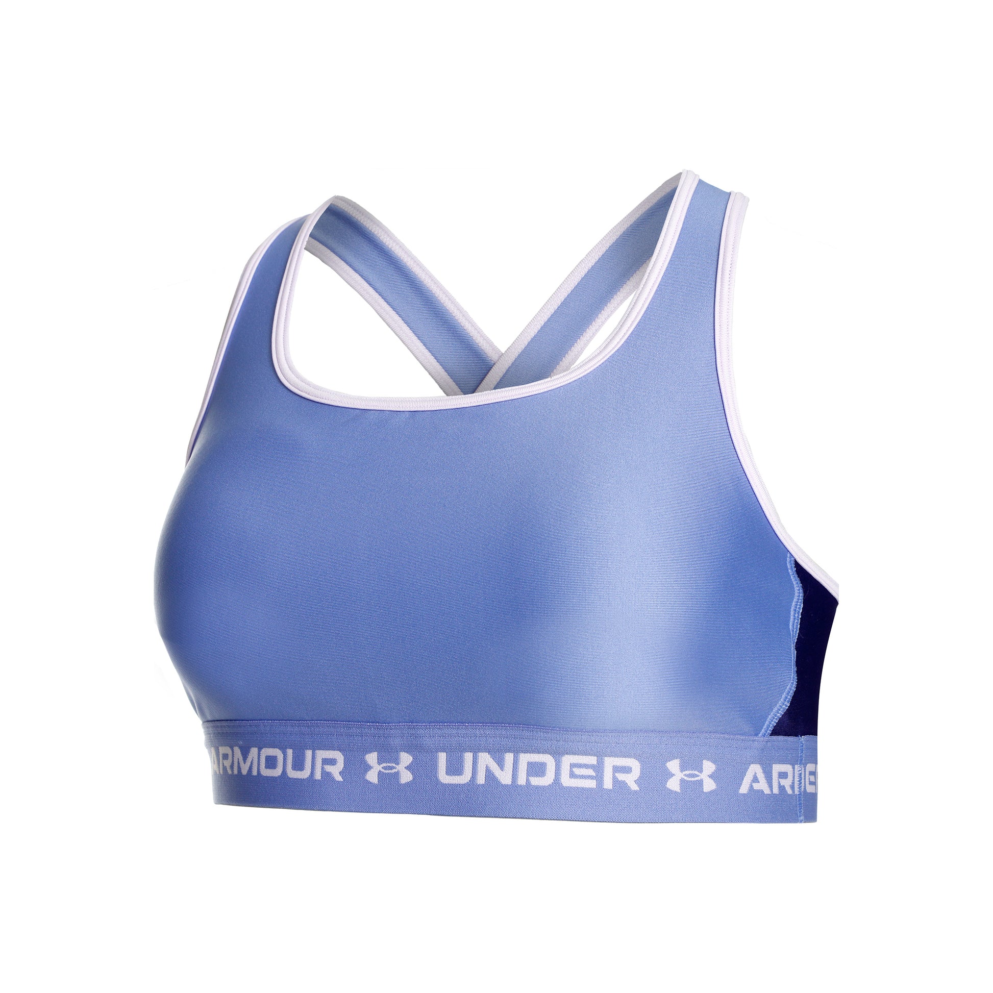 Under Armour Crossback Mid Sportovní podprsenka Dámy - modrá, fialová