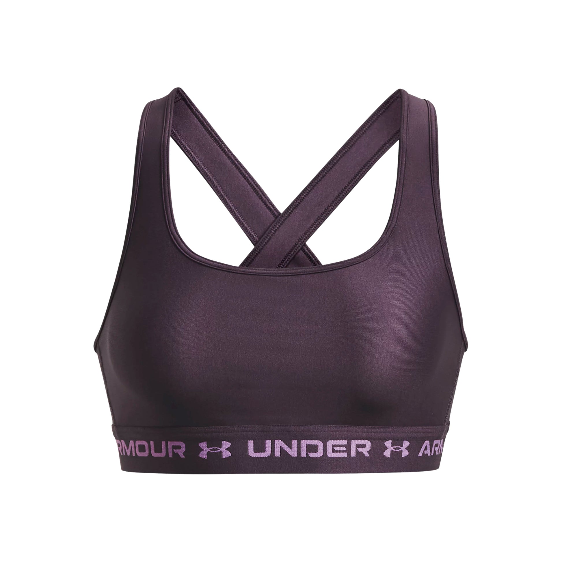Under Armour Crossback Mid Sportovní podprsenka Dámy - fialová, apricot