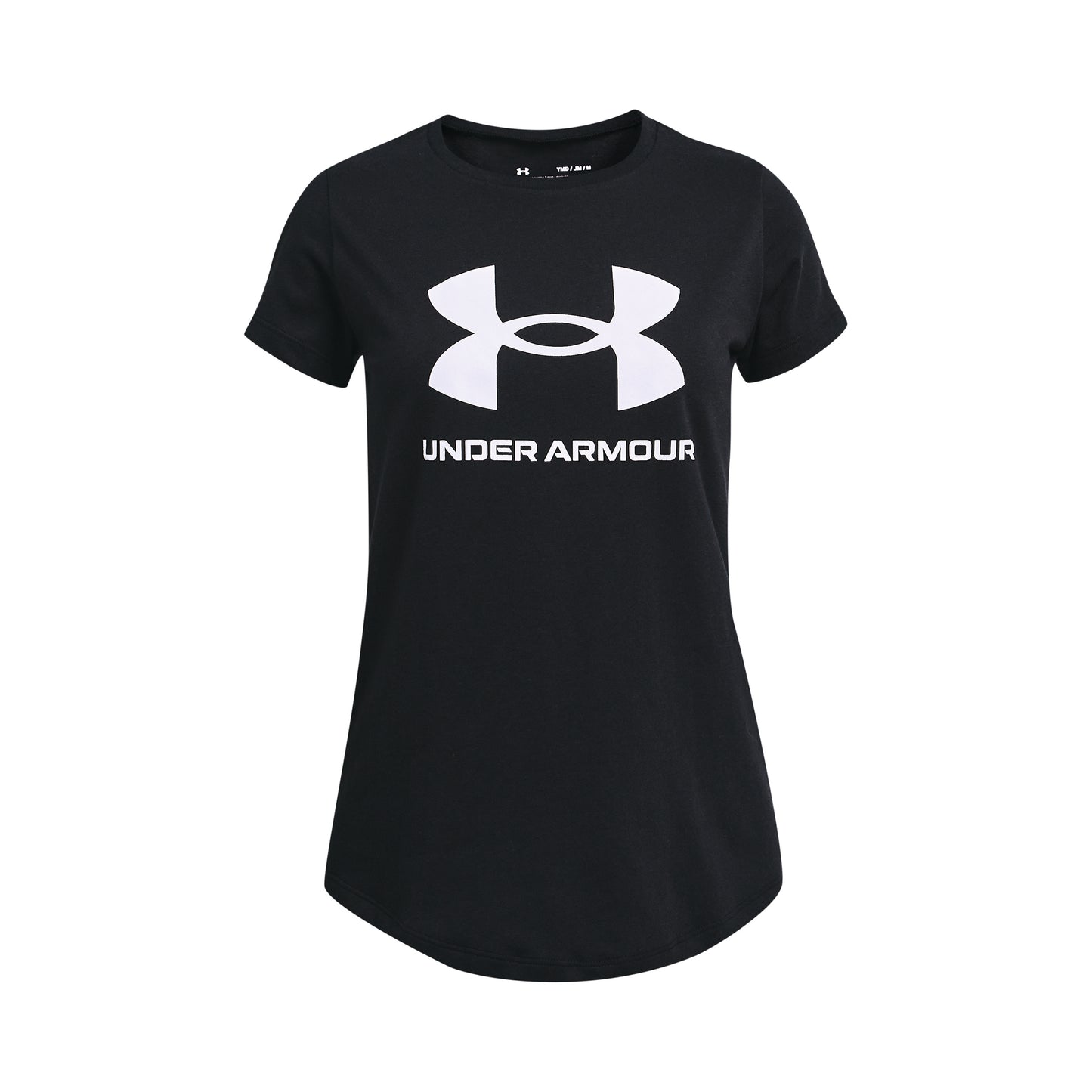 Under Armour Sportstyle Logo Tričko Dívky - černá, bílá
