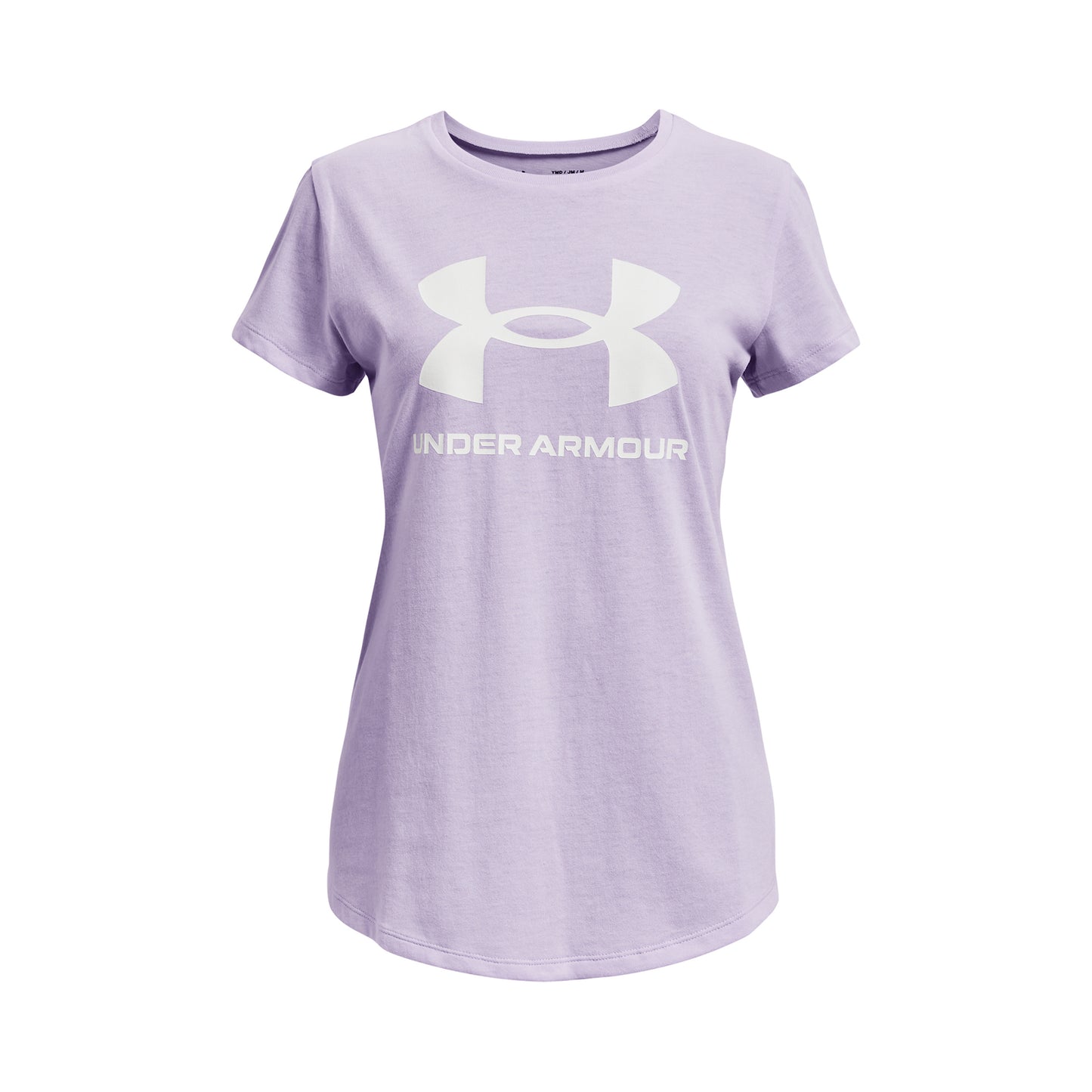 Under Armour Sportstyle Logo Tričko Dívky - šeříková, bílá