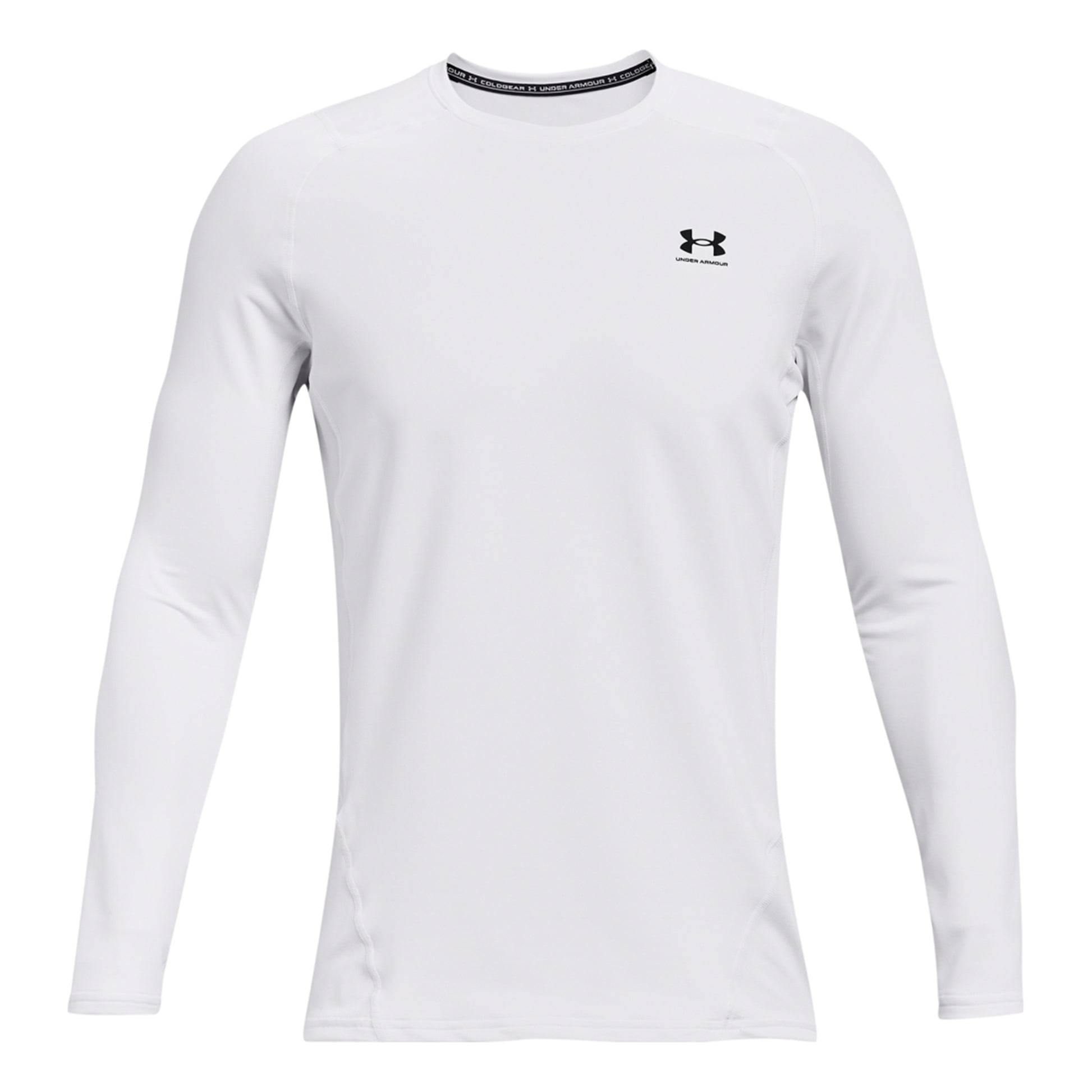 Under Armour Coldgear Fitted Crew S dlouhým rukávem Muži - bílá,