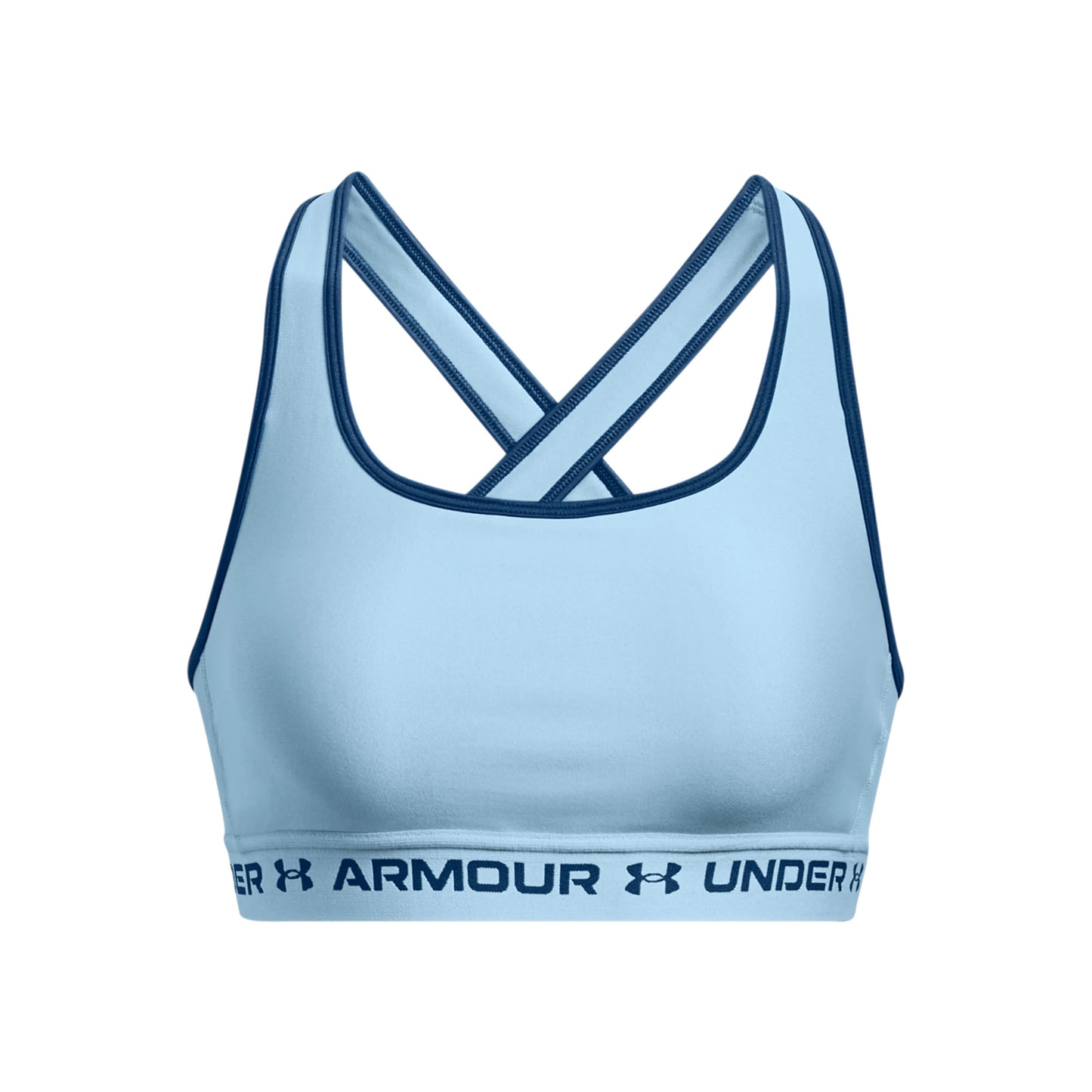Under Armour Crossback Mid Sportovní podprsenka Dámy - světle modrá, černá