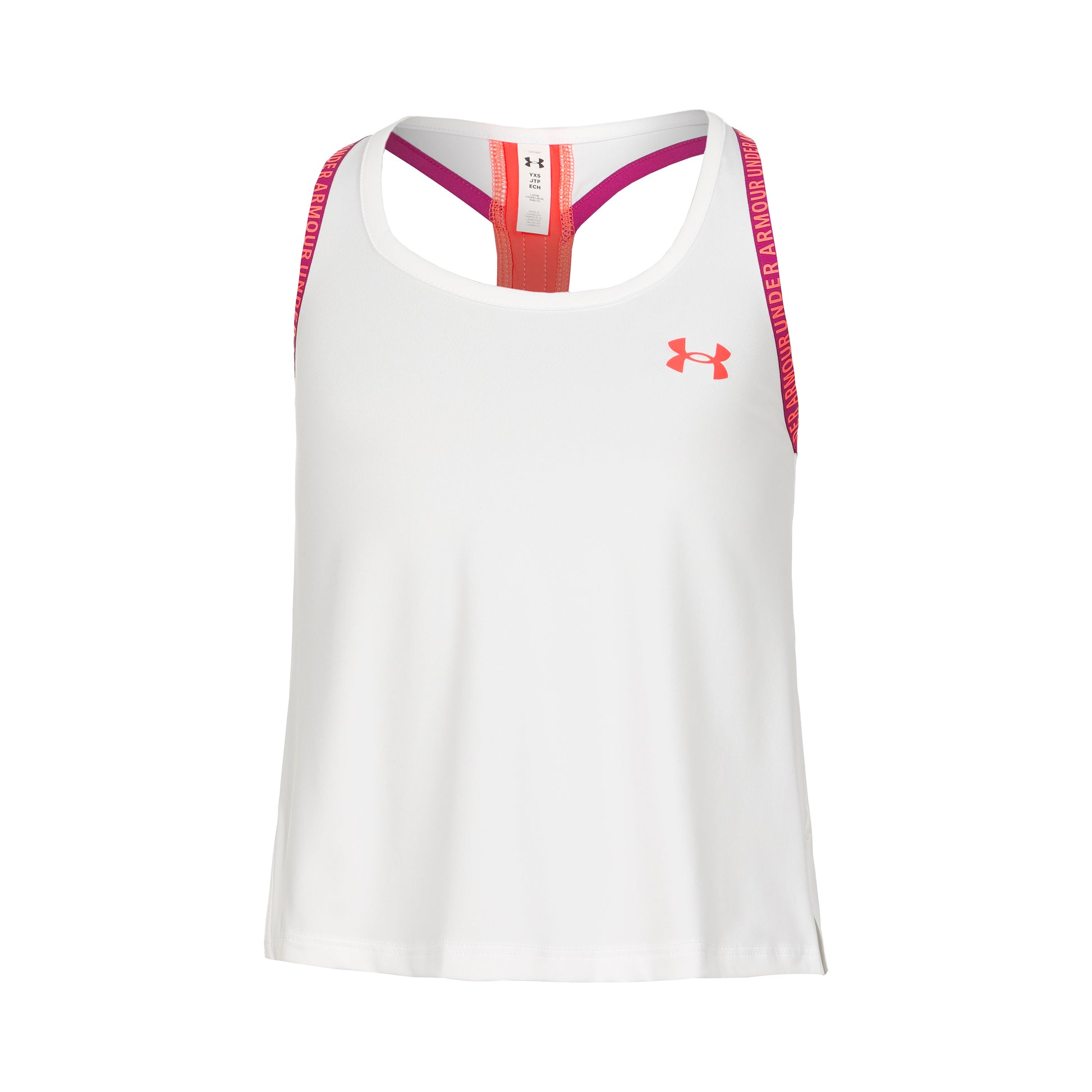 Under Armour Knockout Sportovní tílko Dívky - bílá, červená