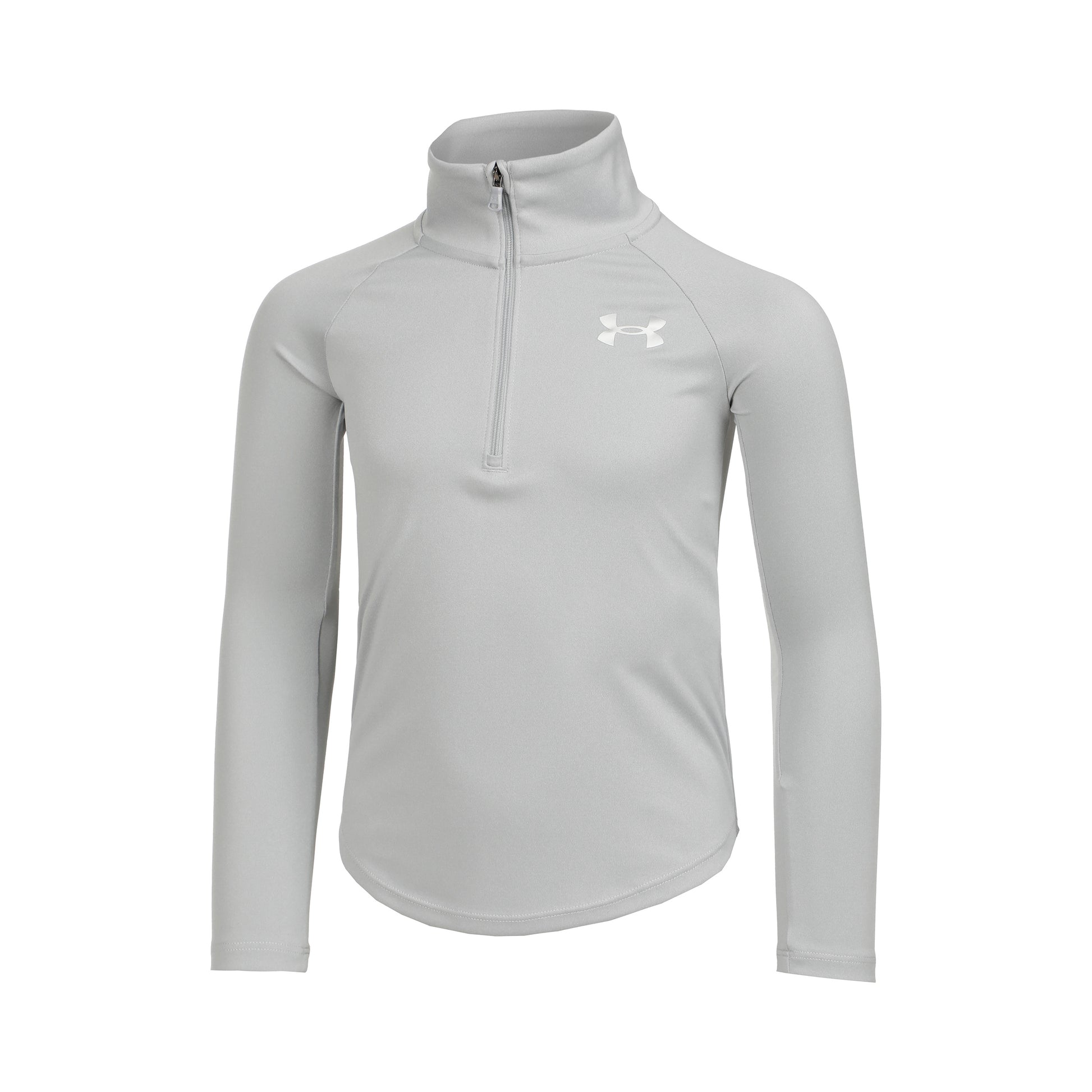 Under Armour Tech Graphic Half-Zip S dlouhým rukávem Dívky - světle šedá, stříbrná