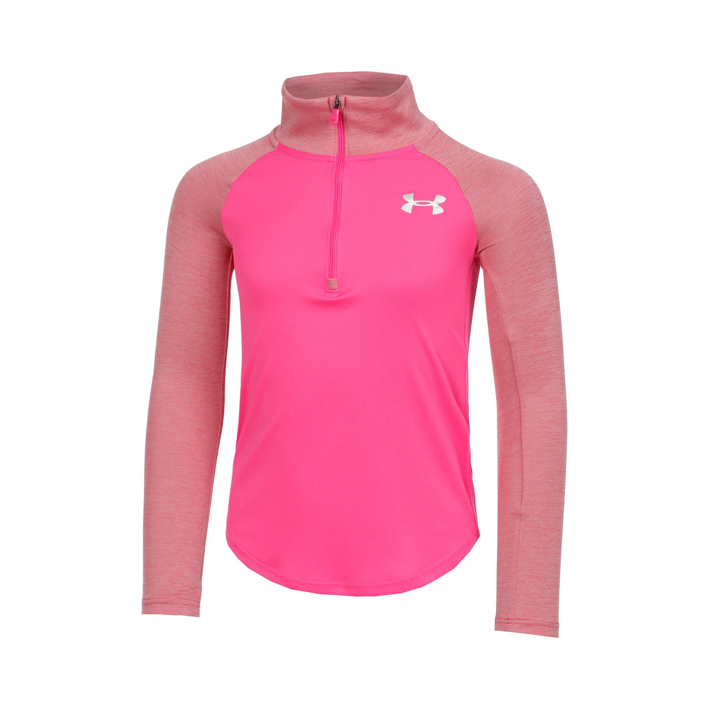 Under Armour Tech Graphic Half-Zip S dlouhým rukávem Dívky - růžová, stará růžová