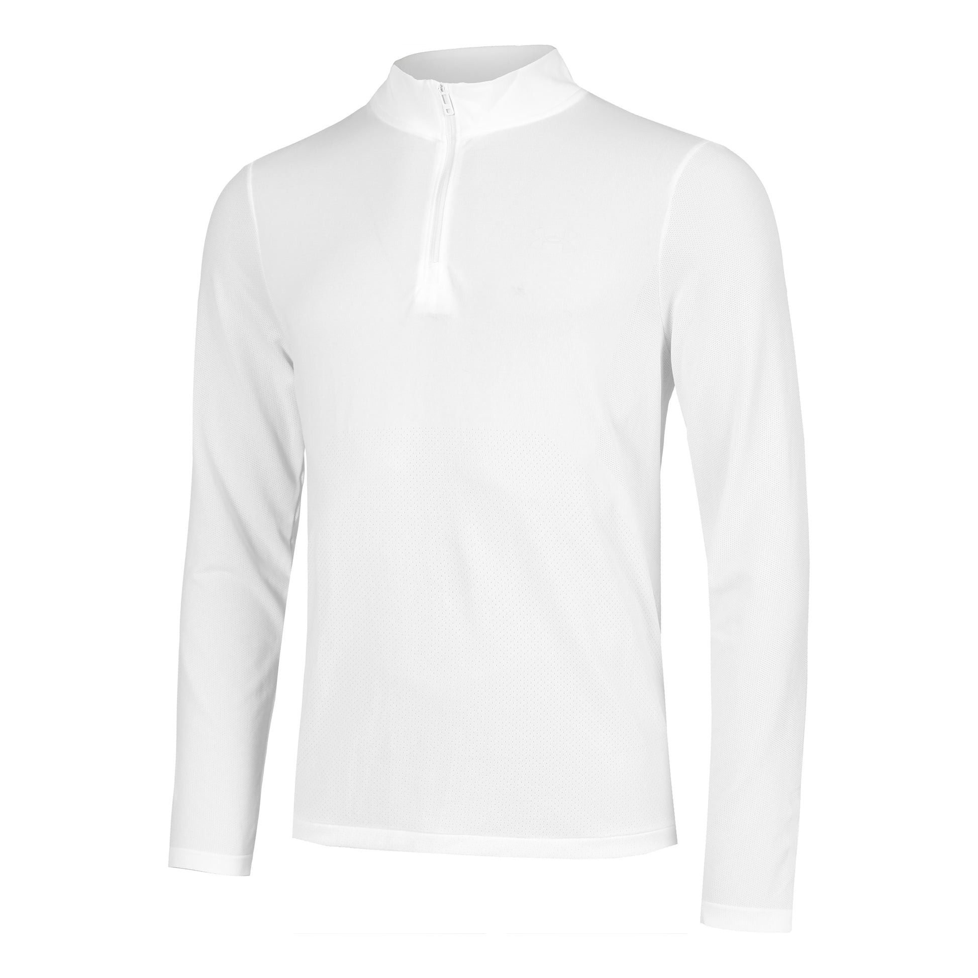 Under Armour Seamless Stride 1/4 Zip S Dlouhým Rukávem Muži-Bílá
