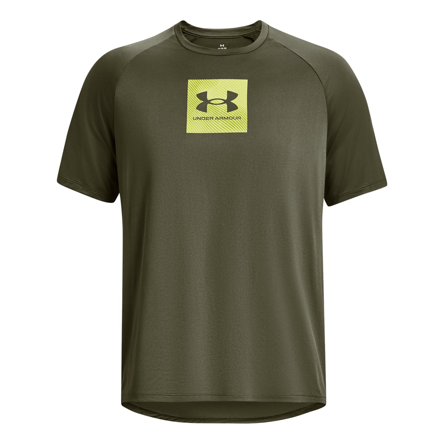Under Armour Tech printed fill Tričko Muži - tmavě zelená, žlutá