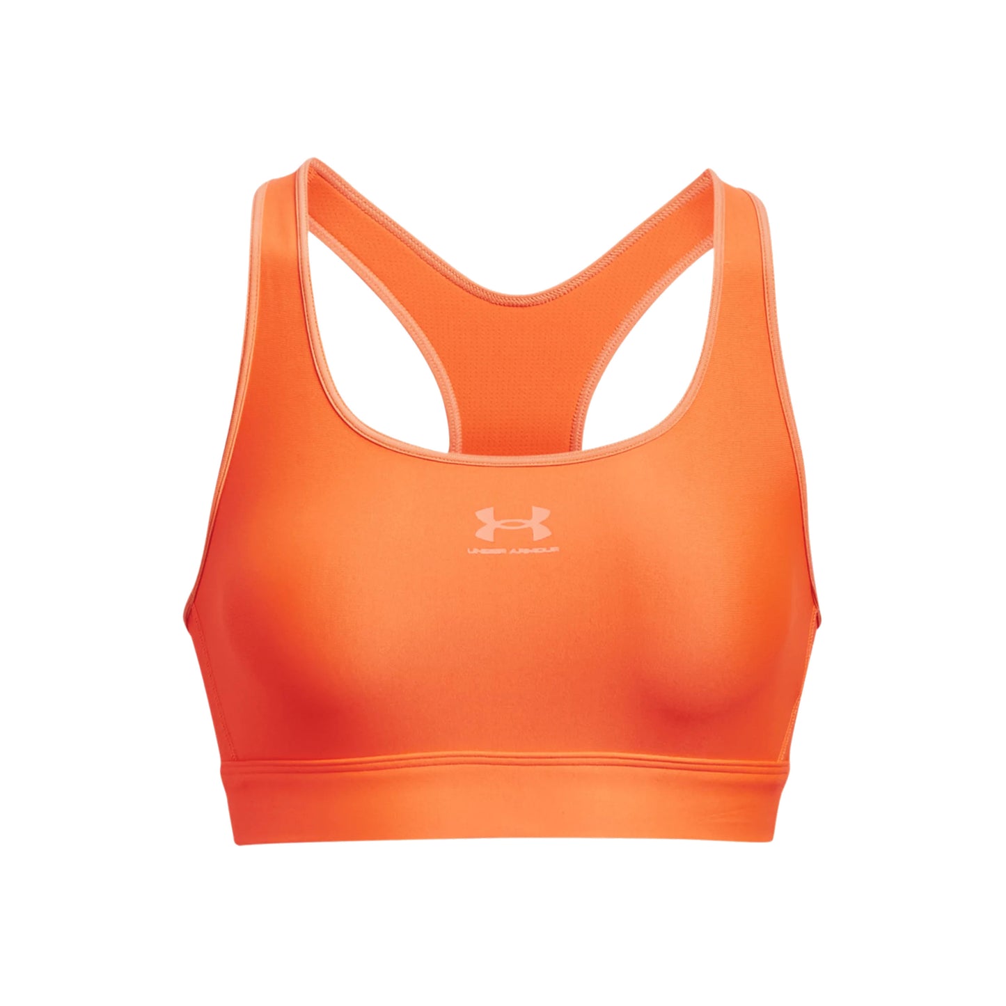 Under Armour Heatgear Mid Padless Sportovní podprsenka Dámy - oranžová,