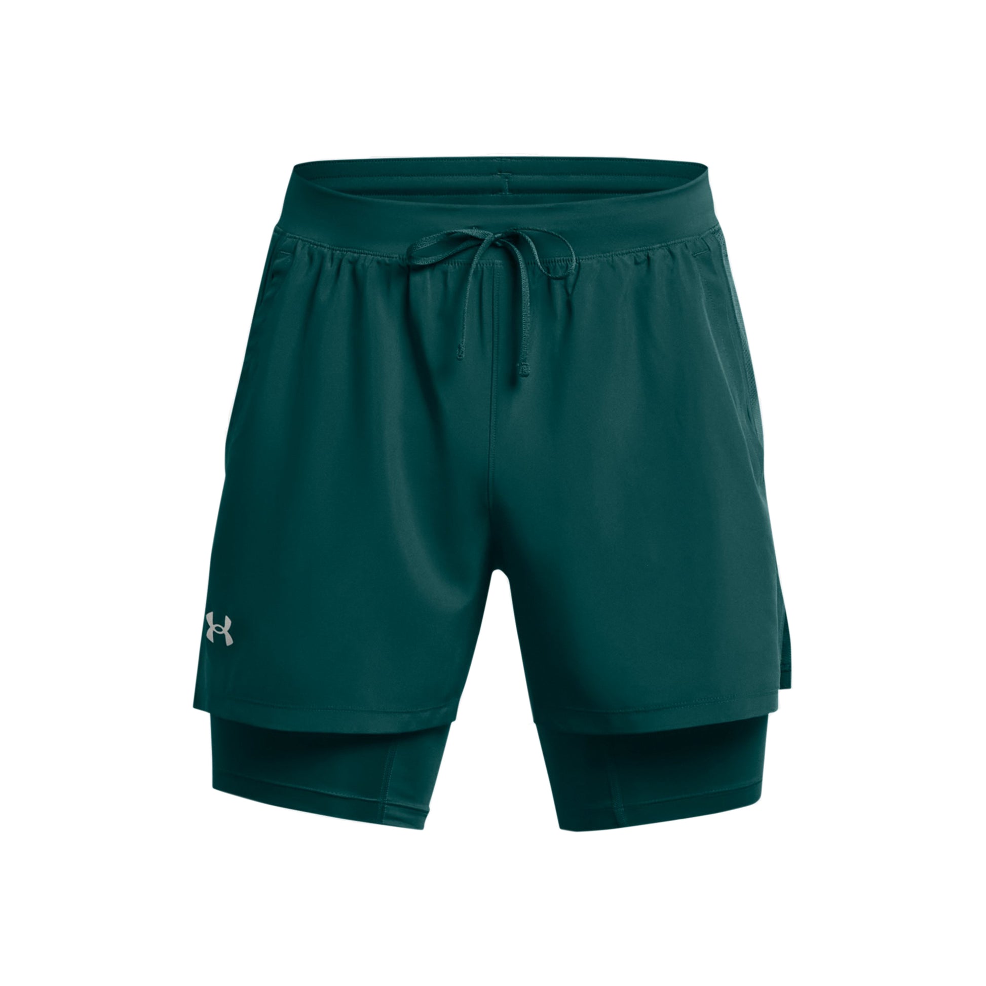 Under Armour Launch 2in1 5in Běžecké šortky Muži - petrolejová,