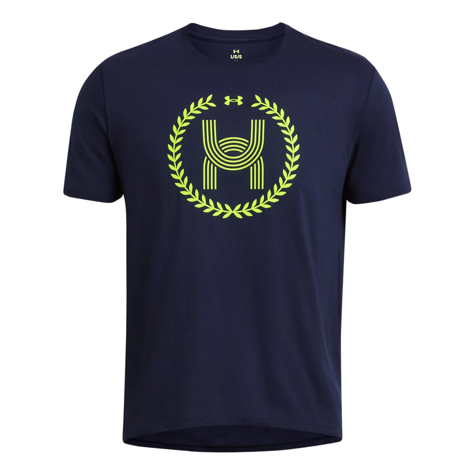Under Armour Run Everywhere Wreath SS Běžecké Tričko Muži-Tmavě Modrá,Neonově Žlutá