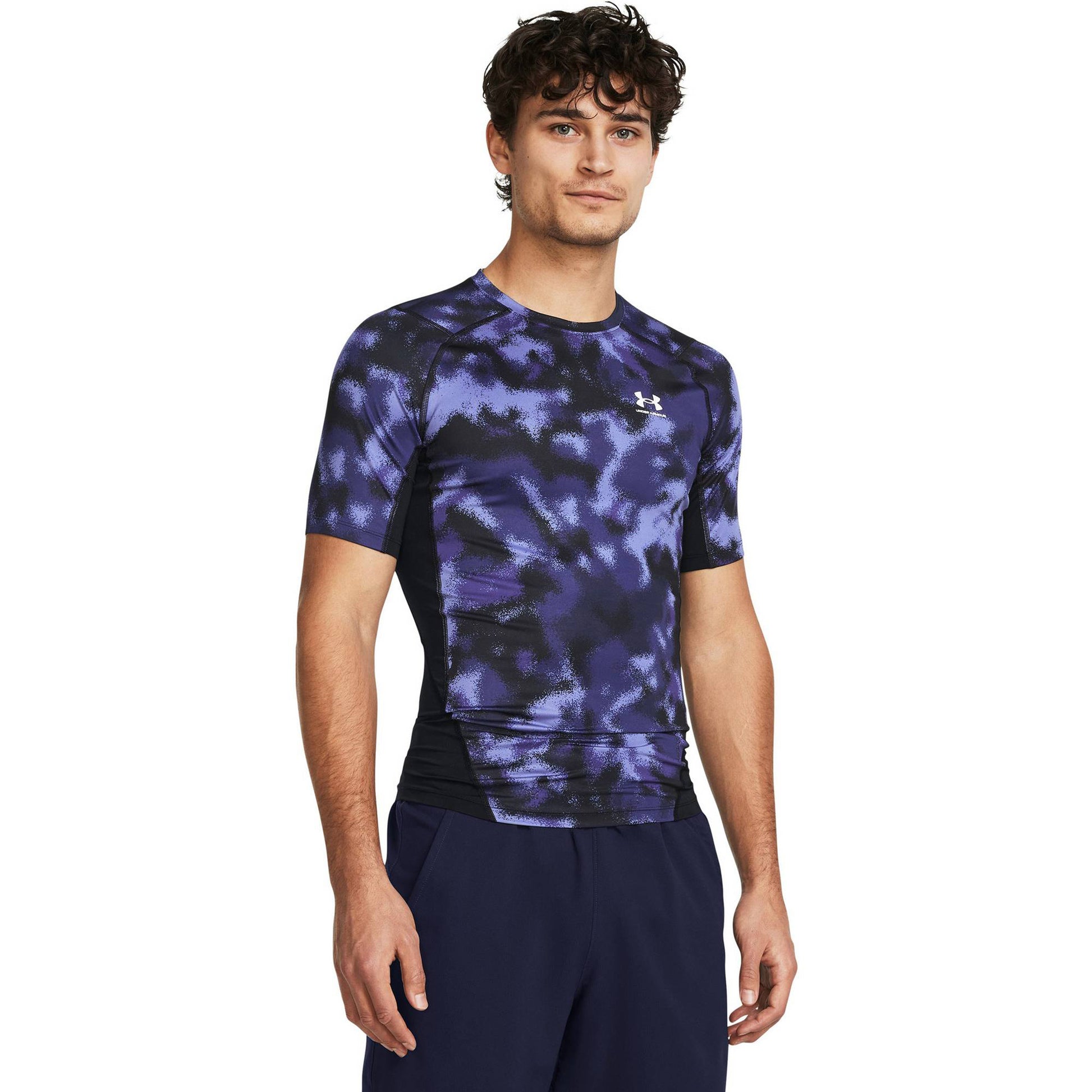 Under Armour Heatgear Printed Tričko Muži-Fialová