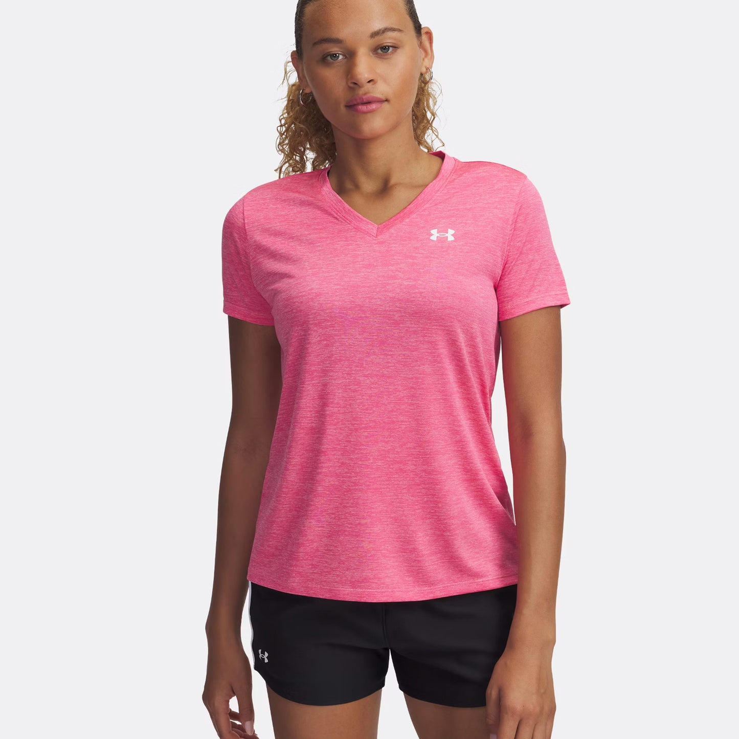 Under Armour Tech Twist Tričko Dámy-Růžová,Bílá