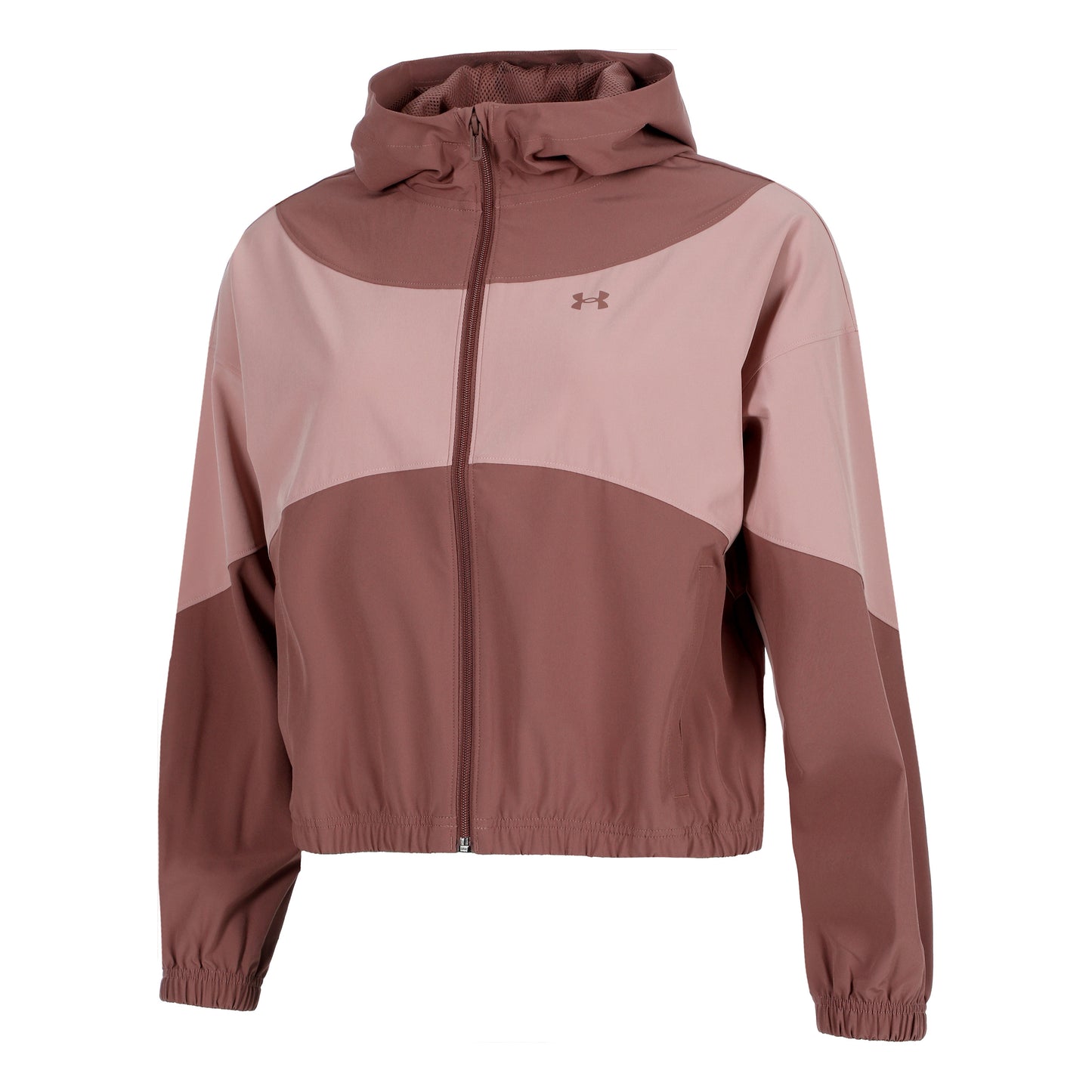 Under Armour Rival Woven Mikina S Kapucí Dámy-Červené Víno,Stará Růžová