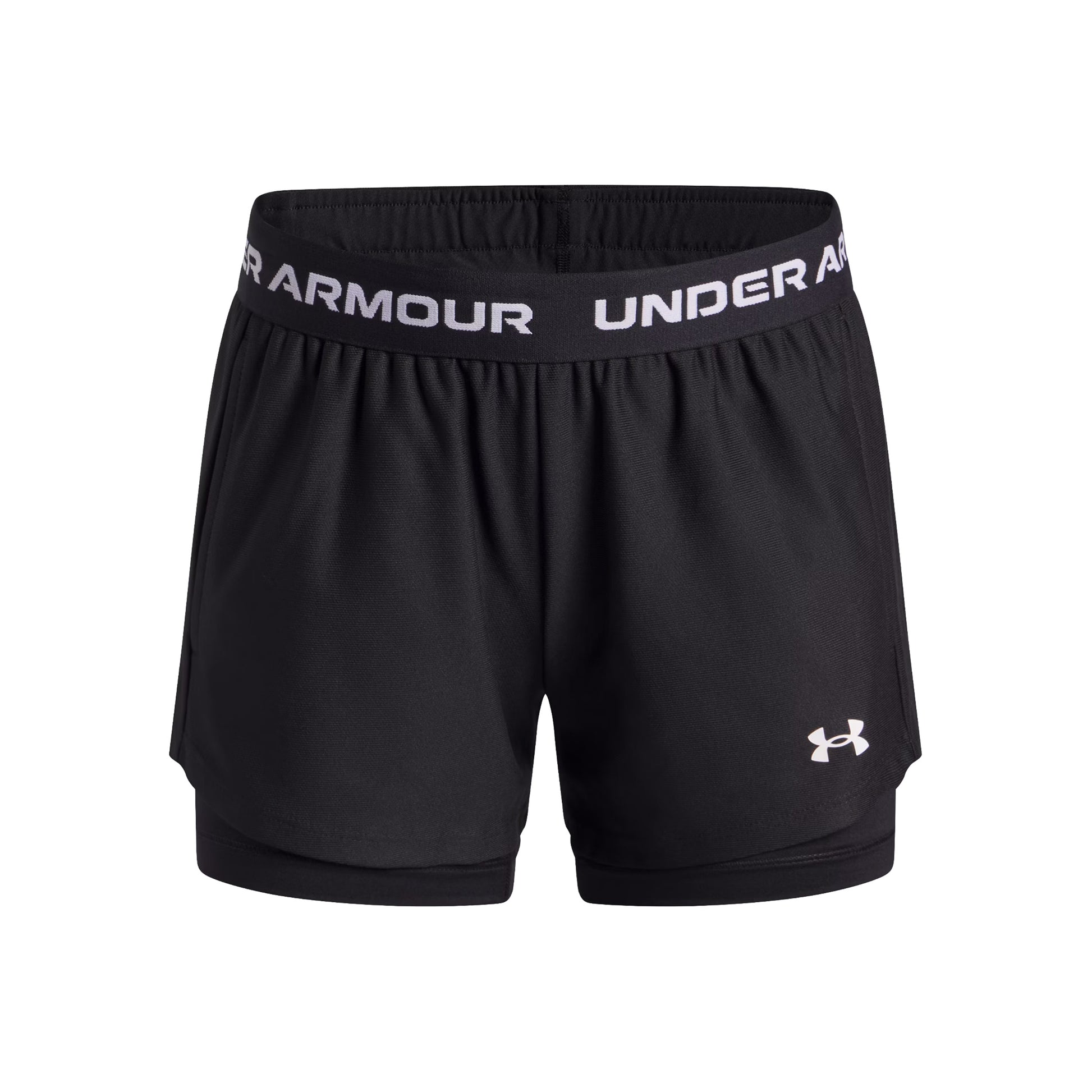 Under Armour Tech Play Up 2in1 Šortky Dívky-Černá,Bílá