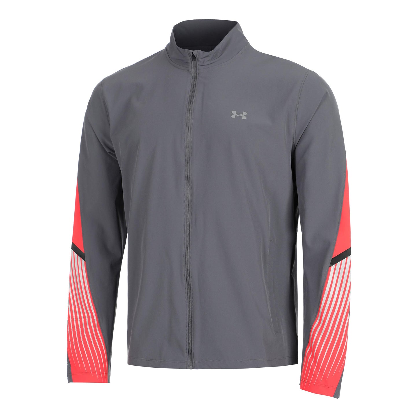 Under Armour Velociti Storm Běžecká Bunda Muži-Šedá,Červená