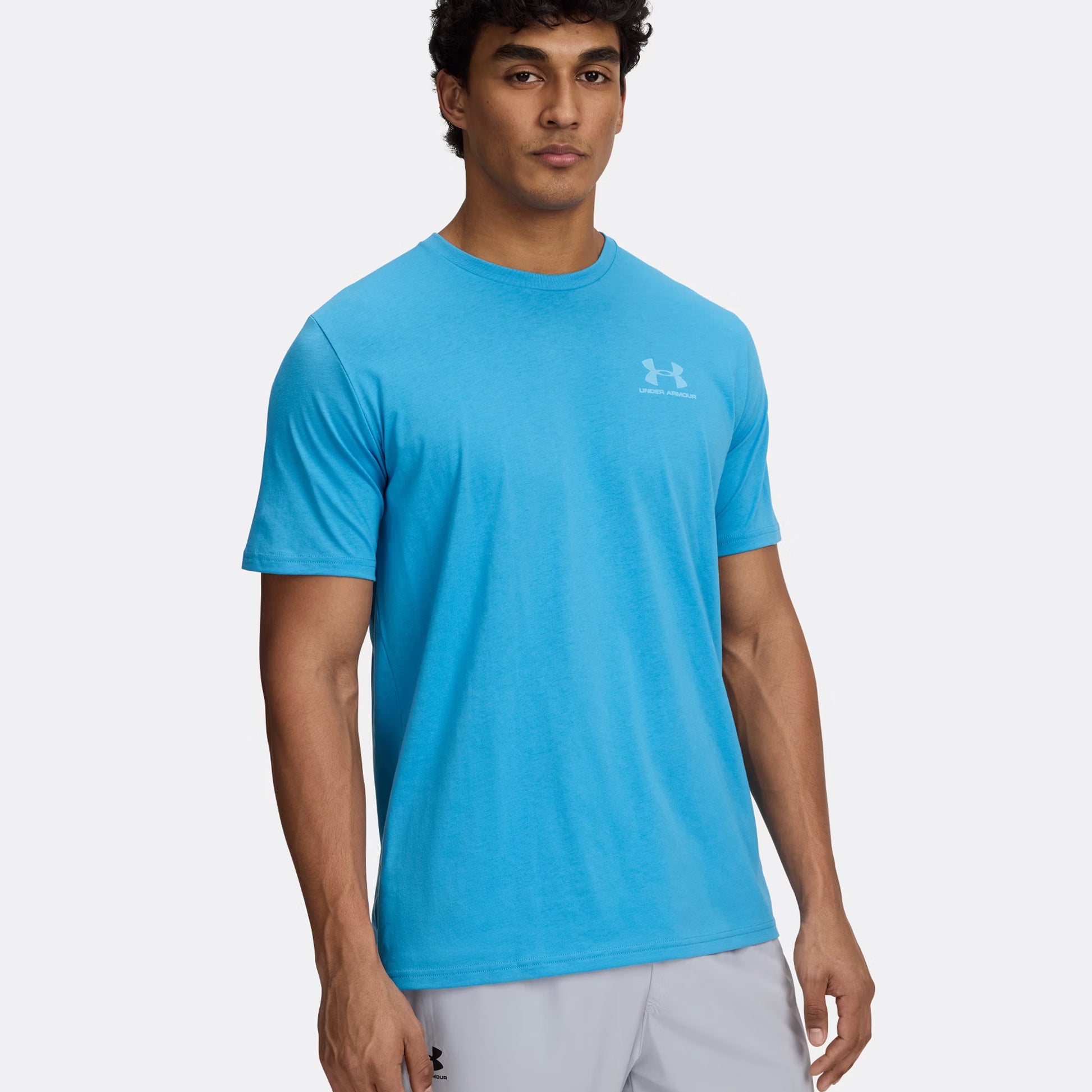 Under Armour Sportstyle Tričko Muži-Tyrkysová,Bílá