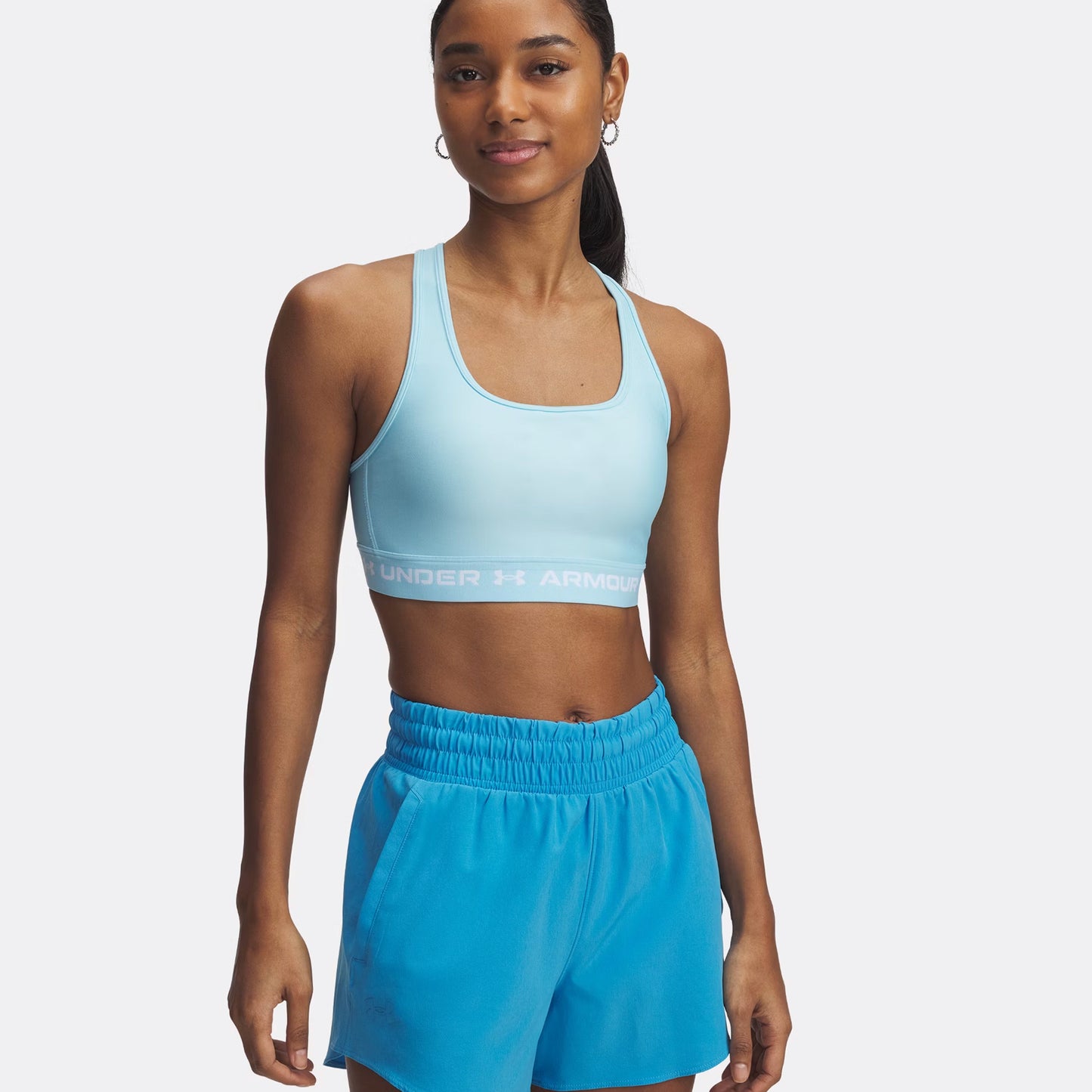 Under Armour Croback Sportovní Podprsenka Dámy-Světle Modrá