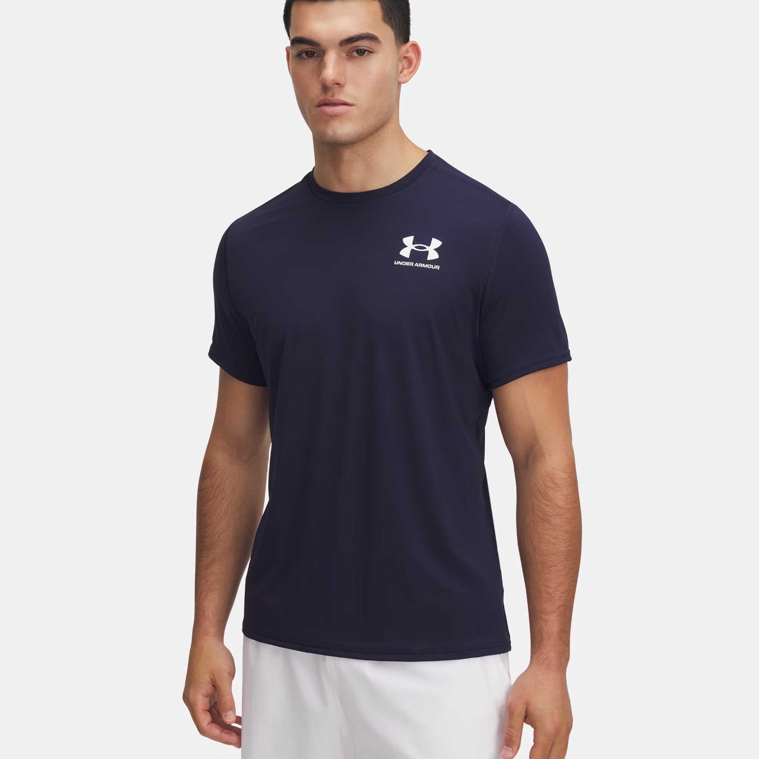 Under Armour Heatgear Fitted Tričko Muži-Tmavě Modrá