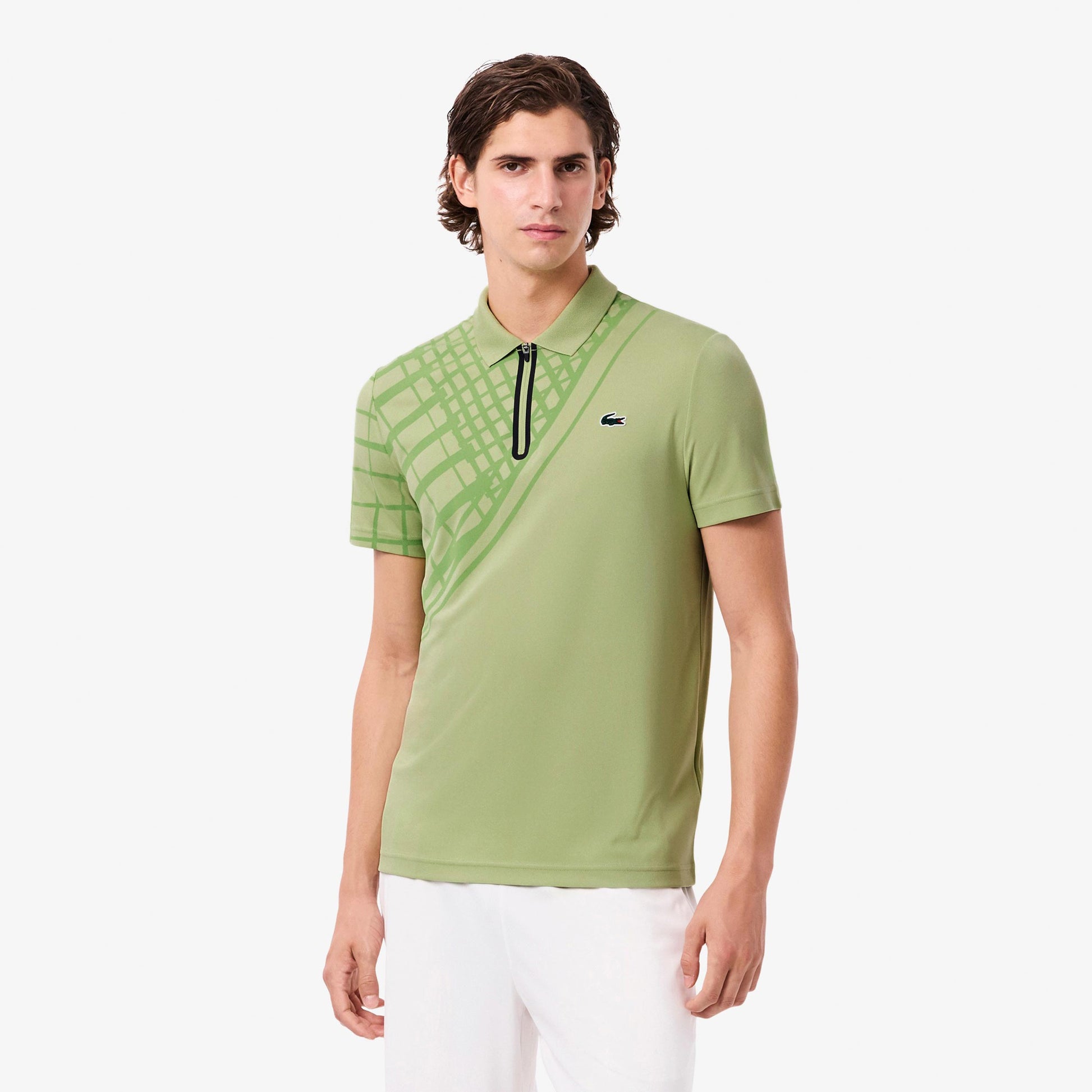 Lacoste Pólo Muži-limetková, bílá