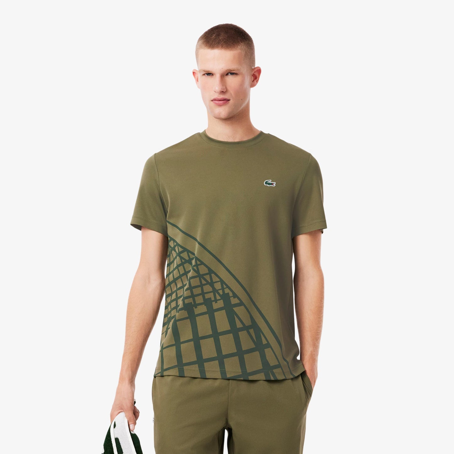 Lacoste Tričko Muži-Olivová