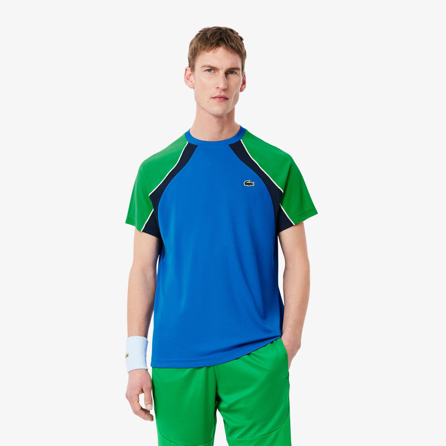 Lacoste Tričko Muži-Modrá,Vícebarevné
