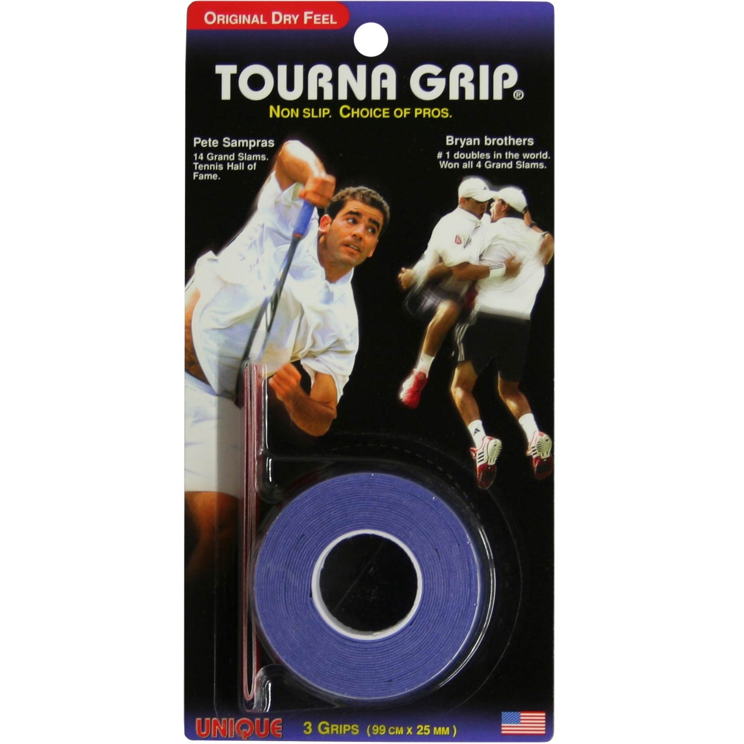 Tourna Grip Standard 3ks V Baleni-Modrá