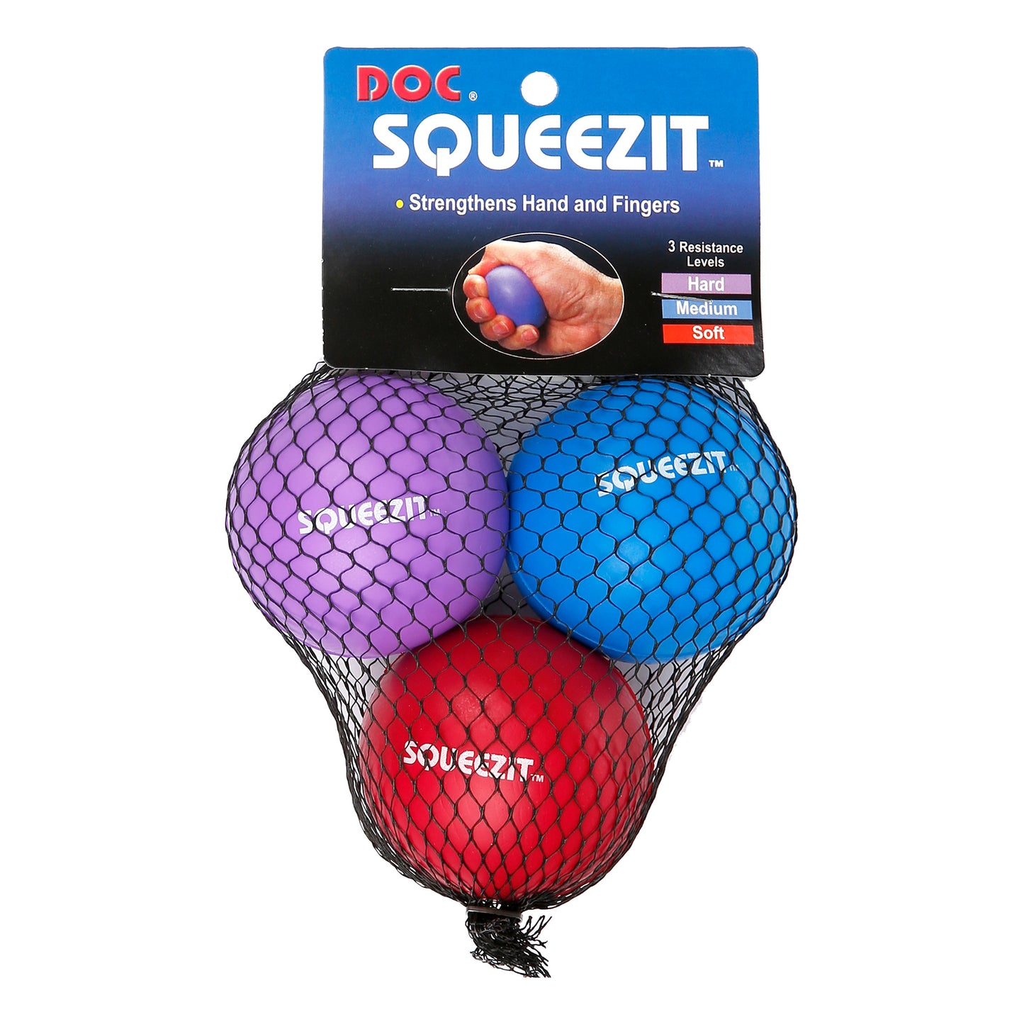 Tourna Squeez It Míč 3ks V Baleni-Modrá,Fialová