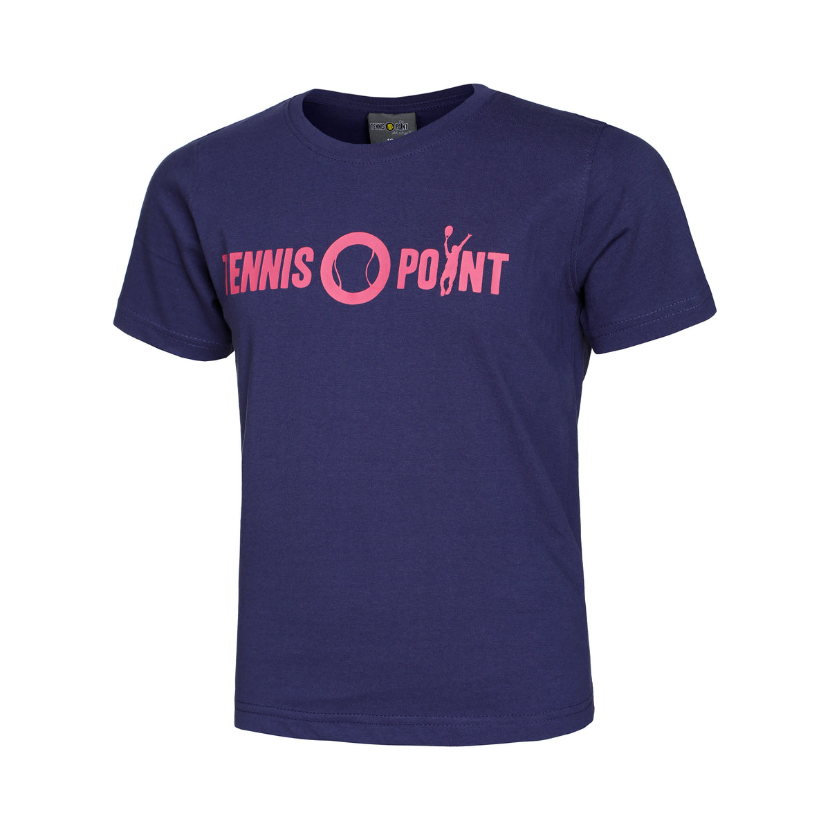 Tennis-Point Basic Cotton Tričko Děti - tmavě modrá, růžová