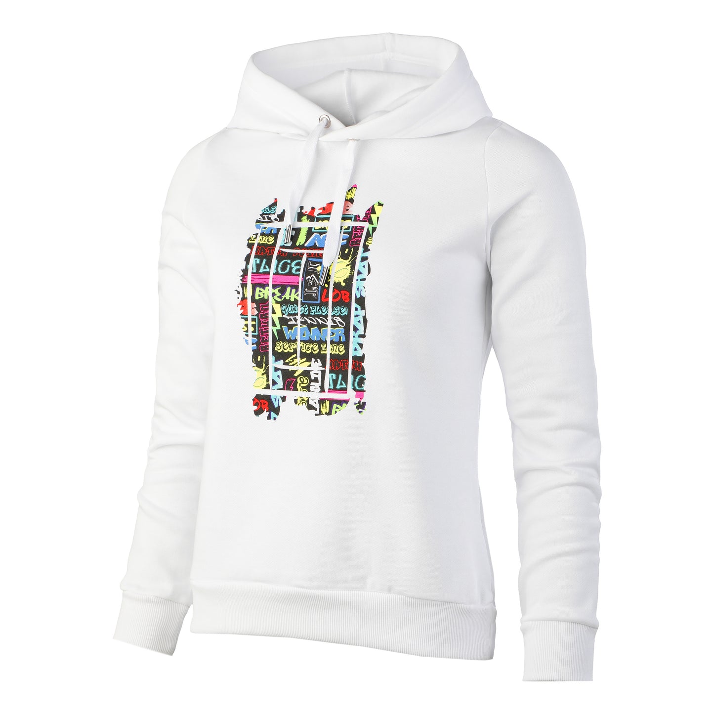 Tennis-Point Graffity Hoody Dámy - bílá, vícebarevné