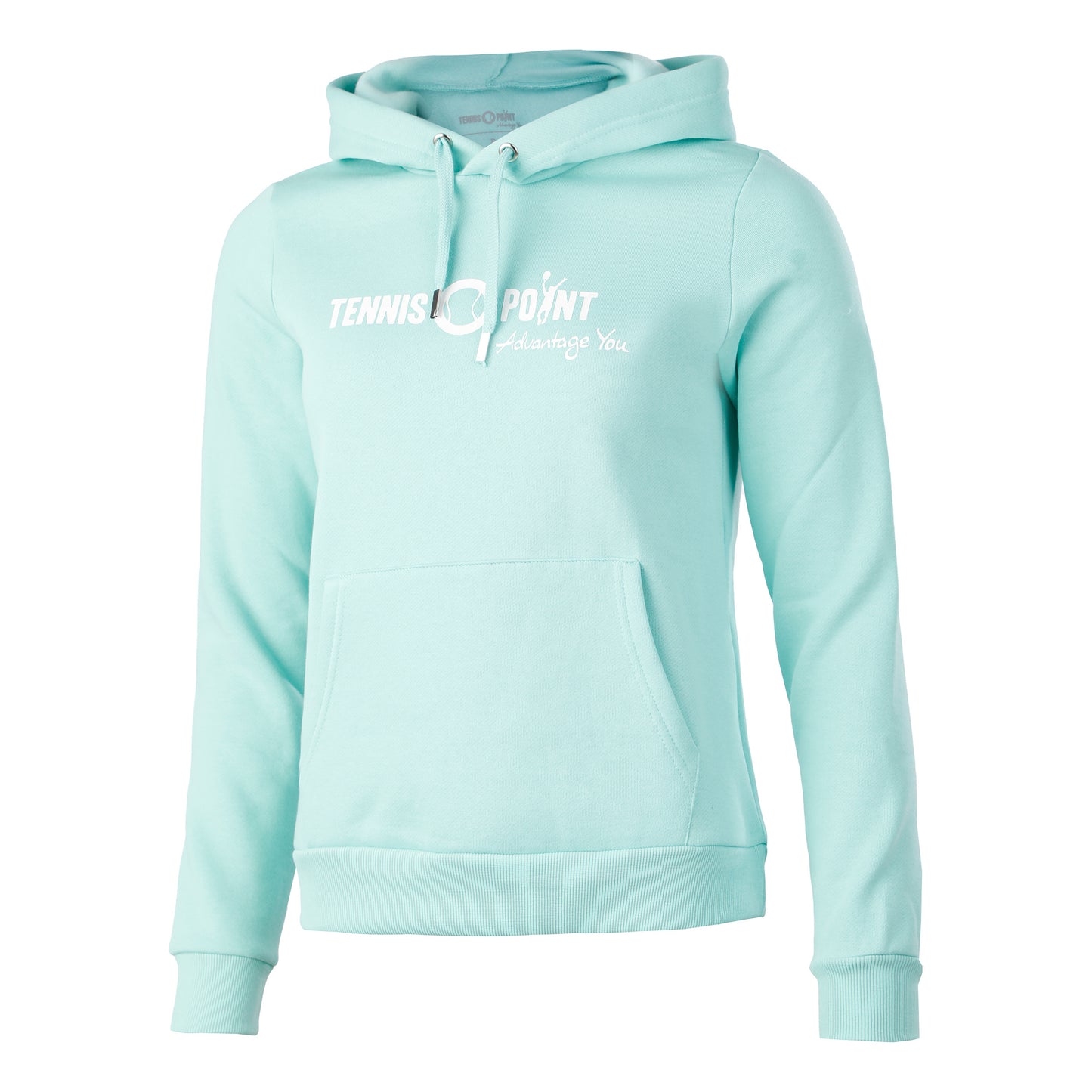 Tennis-Point Logo Hoody Dámy - mátová, bílá
