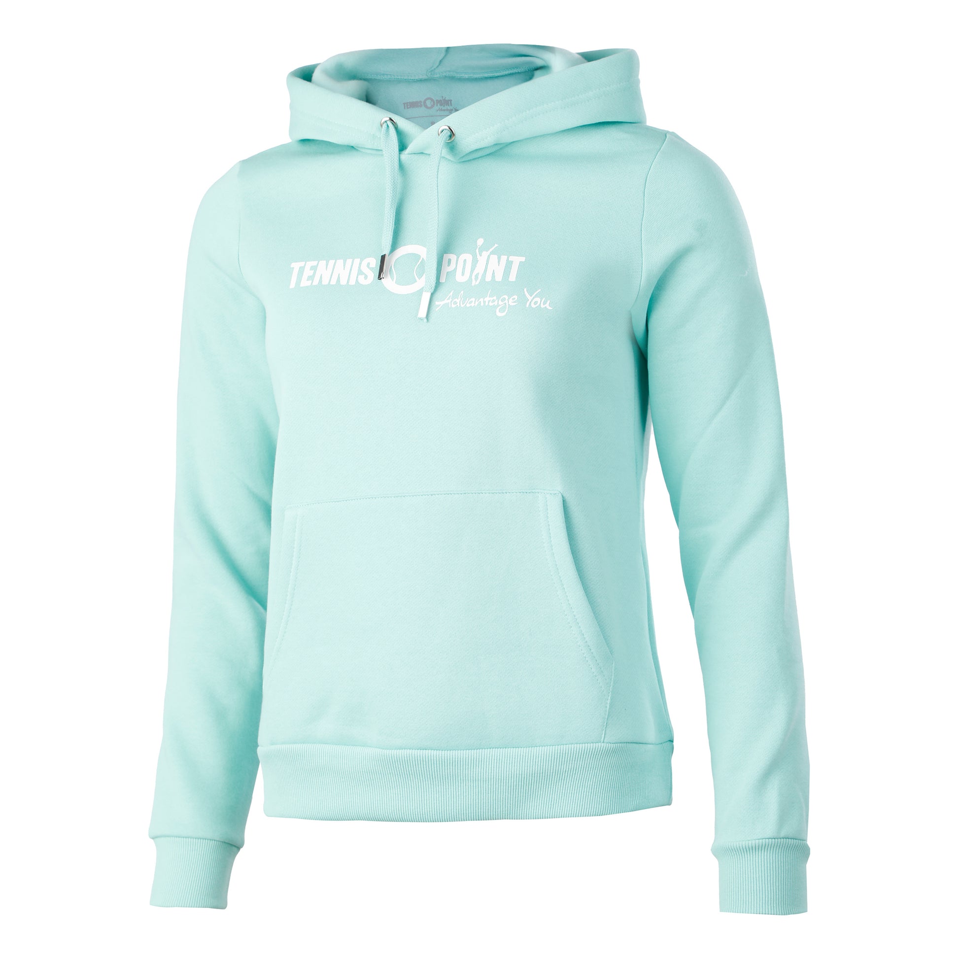 Tennis-Point Logo Hoody Dámy - mátová, bílá