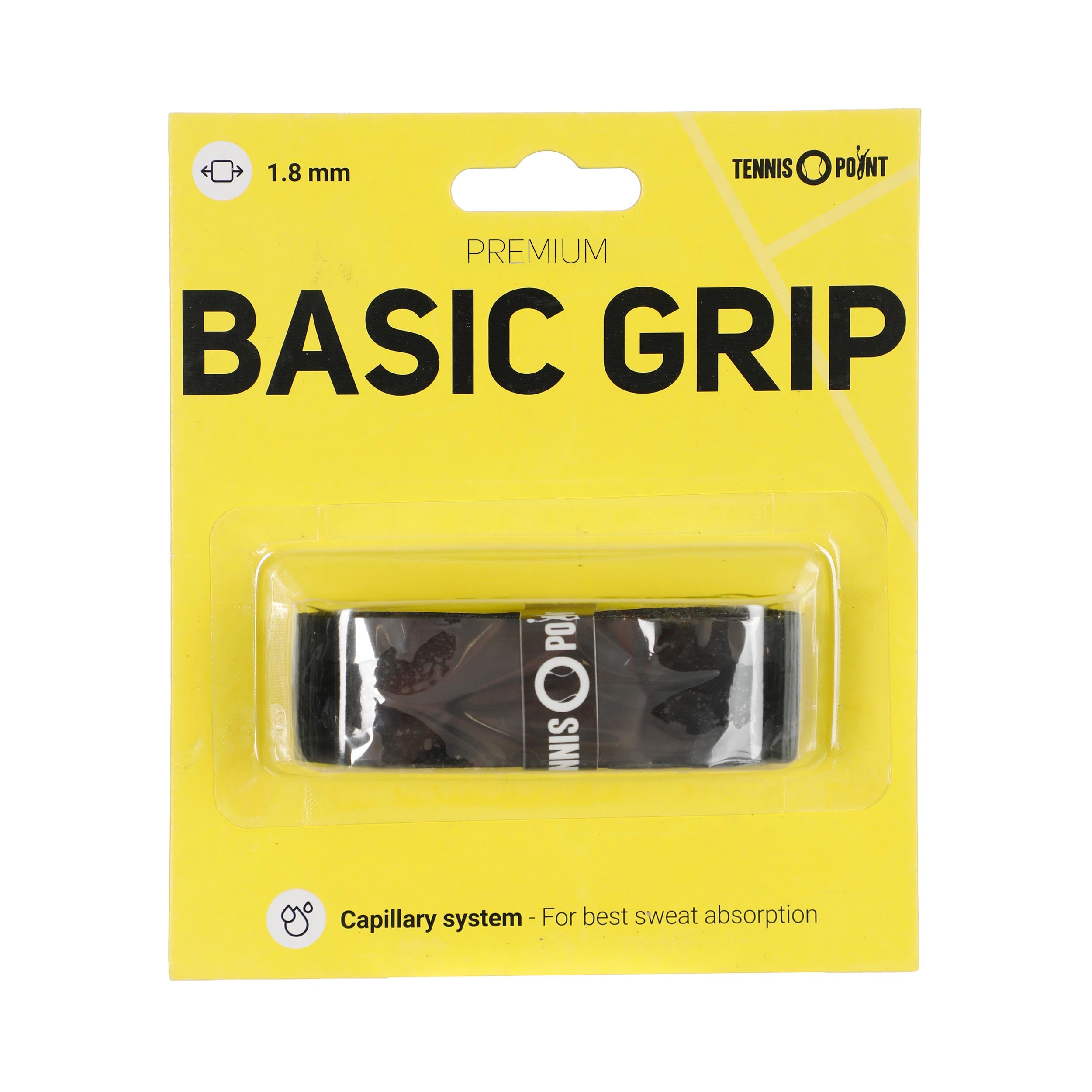 Tennis-Point Premium Grip 1ks V Balení-Černá