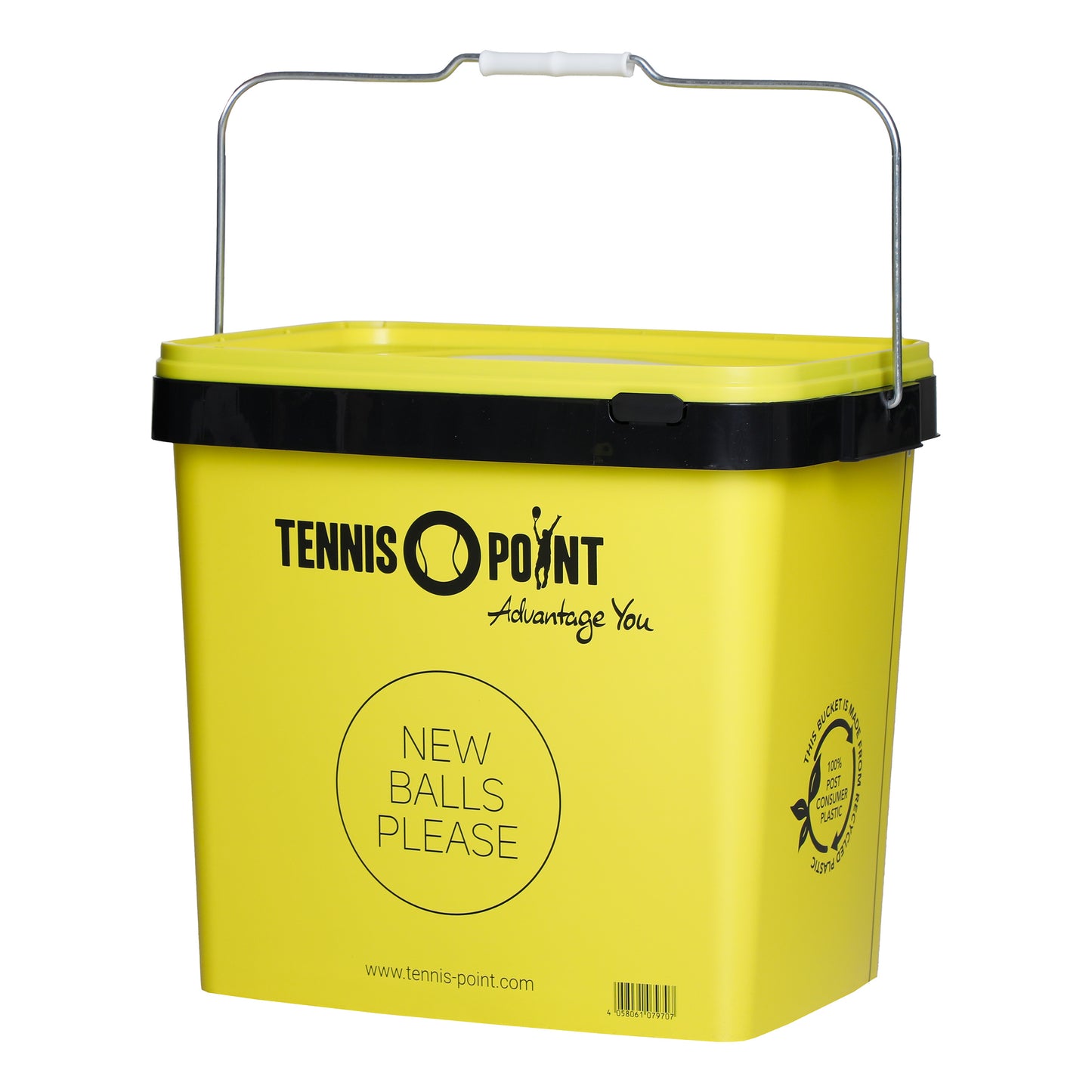 Tennis-Point Kyblík Na Míče S Víkem,Čtyřhranné-Žlutá