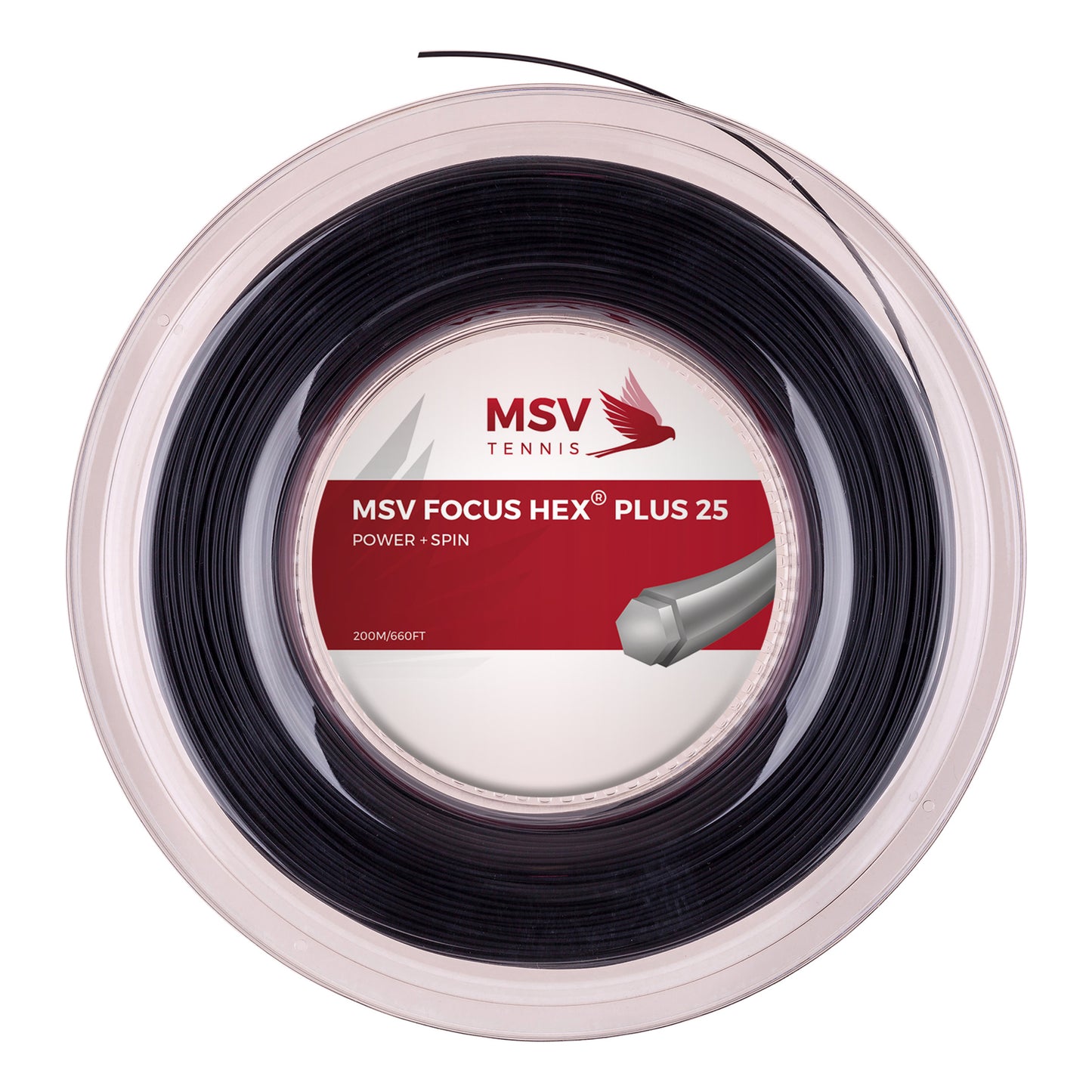 MSV Focus-HEX Plus 25 Výplet-Role 200m-Černá