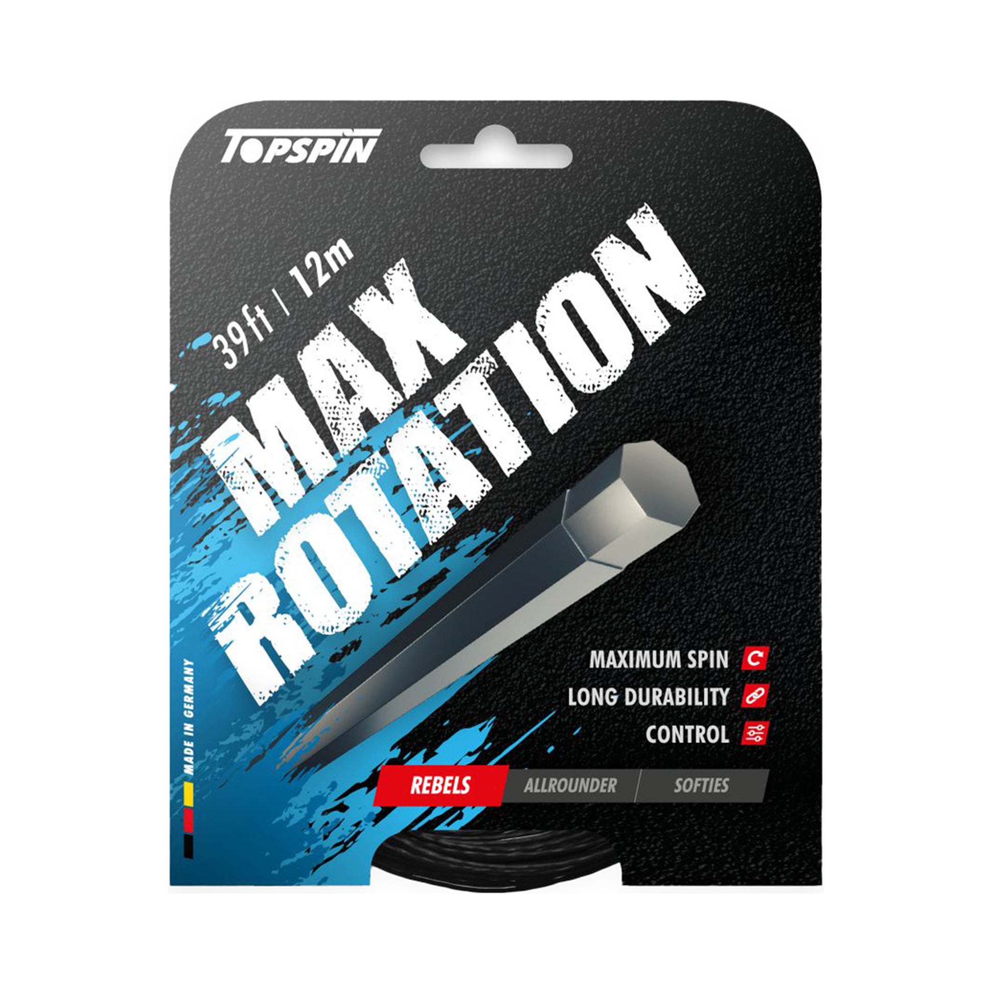 Topspin Max Rotation 12m Výpletová Sada-Černá